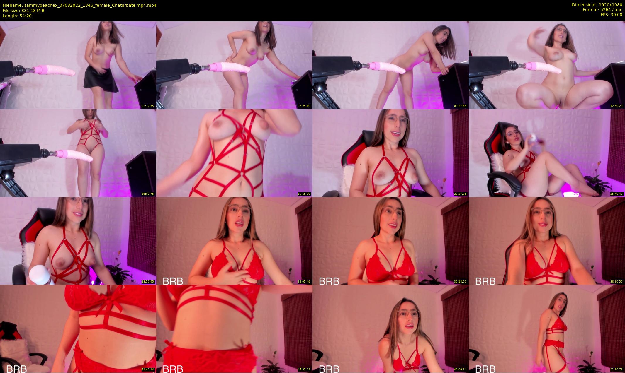 sammypeachex — 55 minute Chaturbate female cam show recording, 1080p, Aug 7, 2022