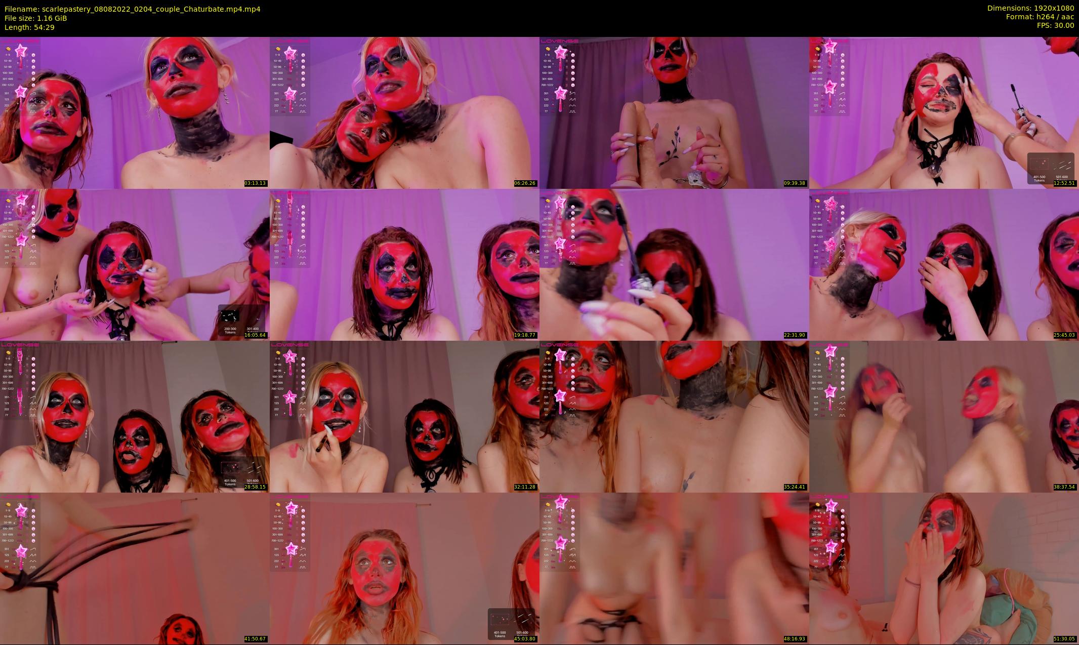 scarlepastery — 55 minute Chaturbate couple cam show recording, 1080p, Aug 8, 2022