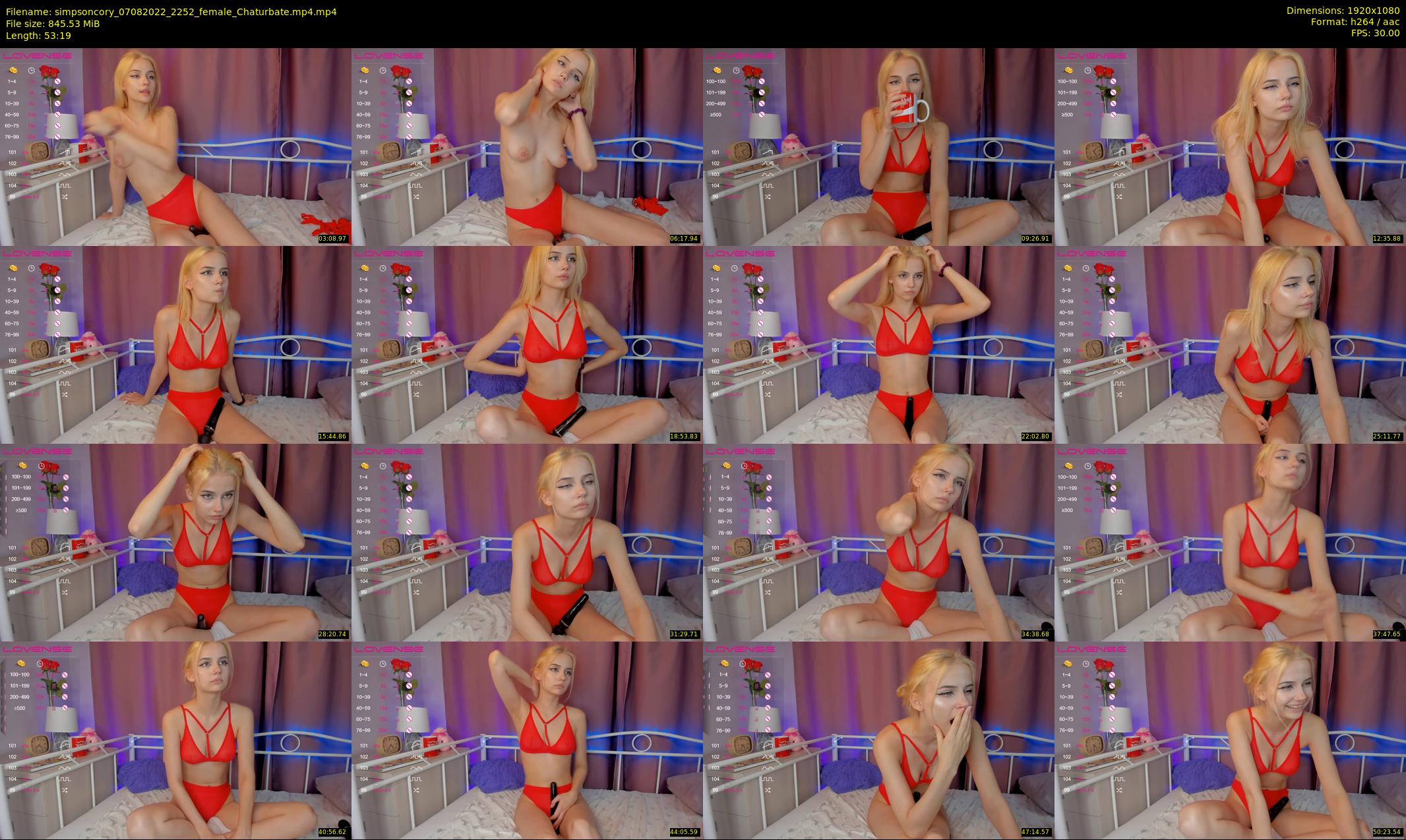 simpsoncory — 54 minute Chaturbate female cam show recording, 1080p, Aug 7, 2022