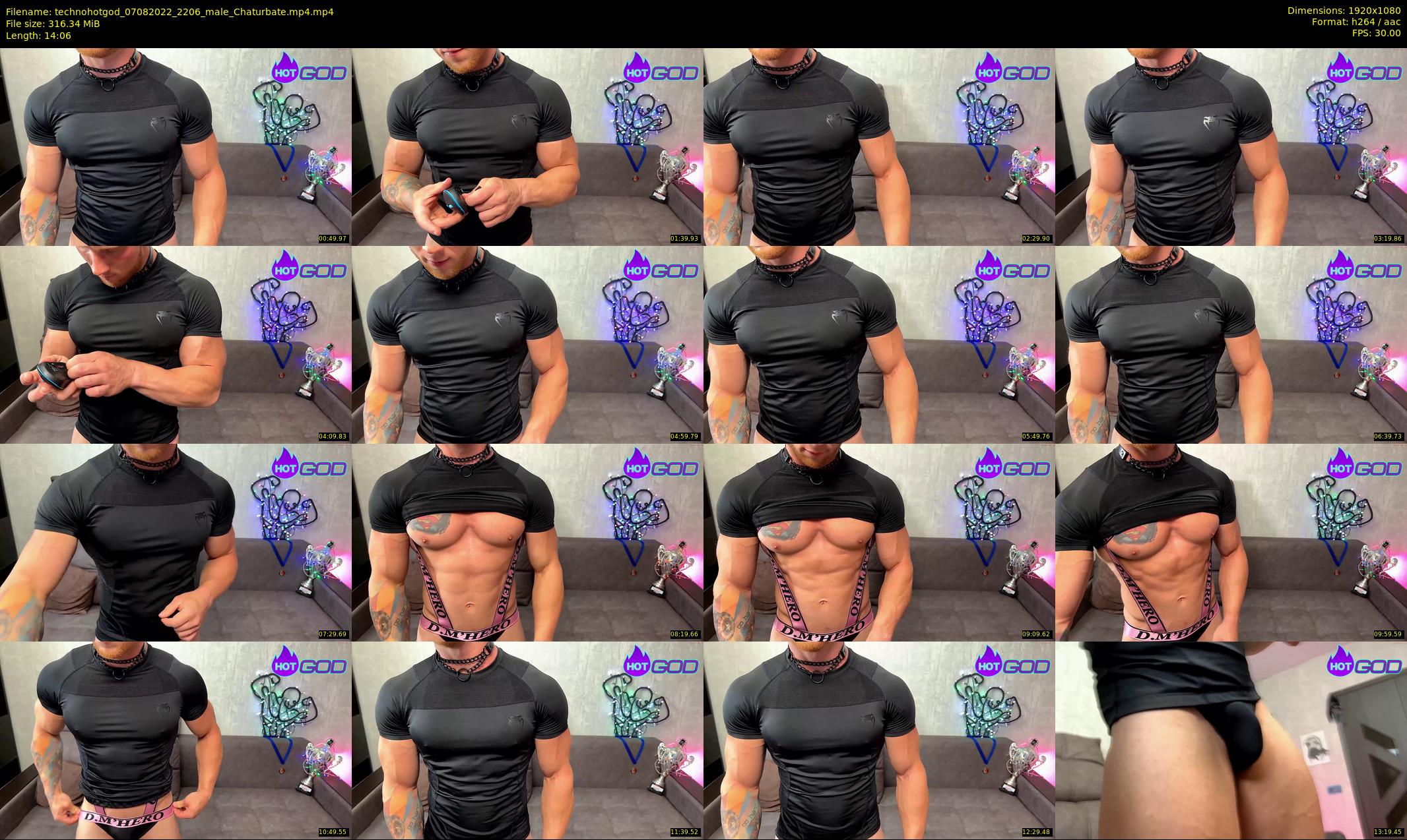 technohotgod — 15 minute Chaturbate male cam show recording, 1080p, Aug 7, 2022