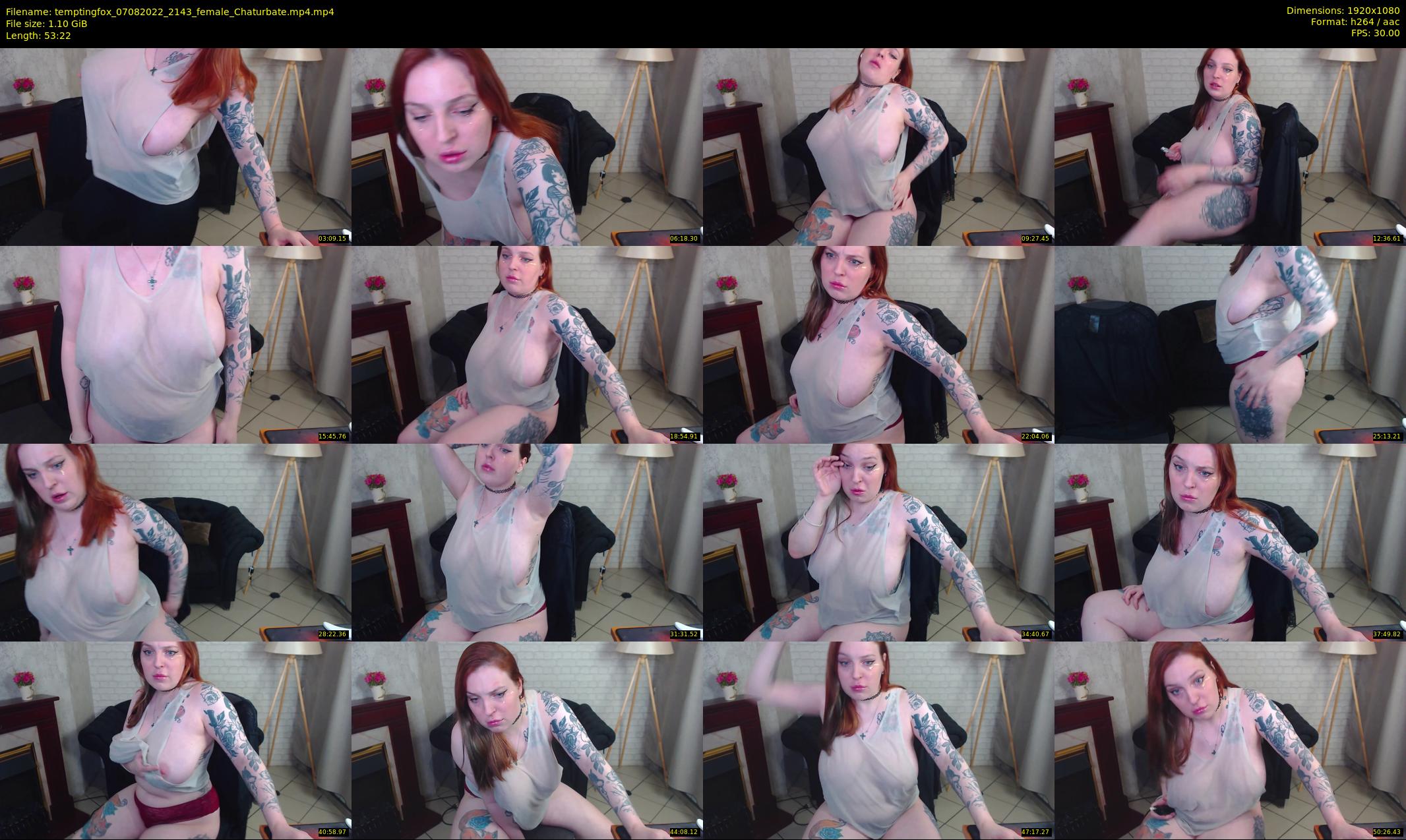 temptingfox — 54 minute Chaturbate female cam show recording, 1080p, Aug 7, 2022