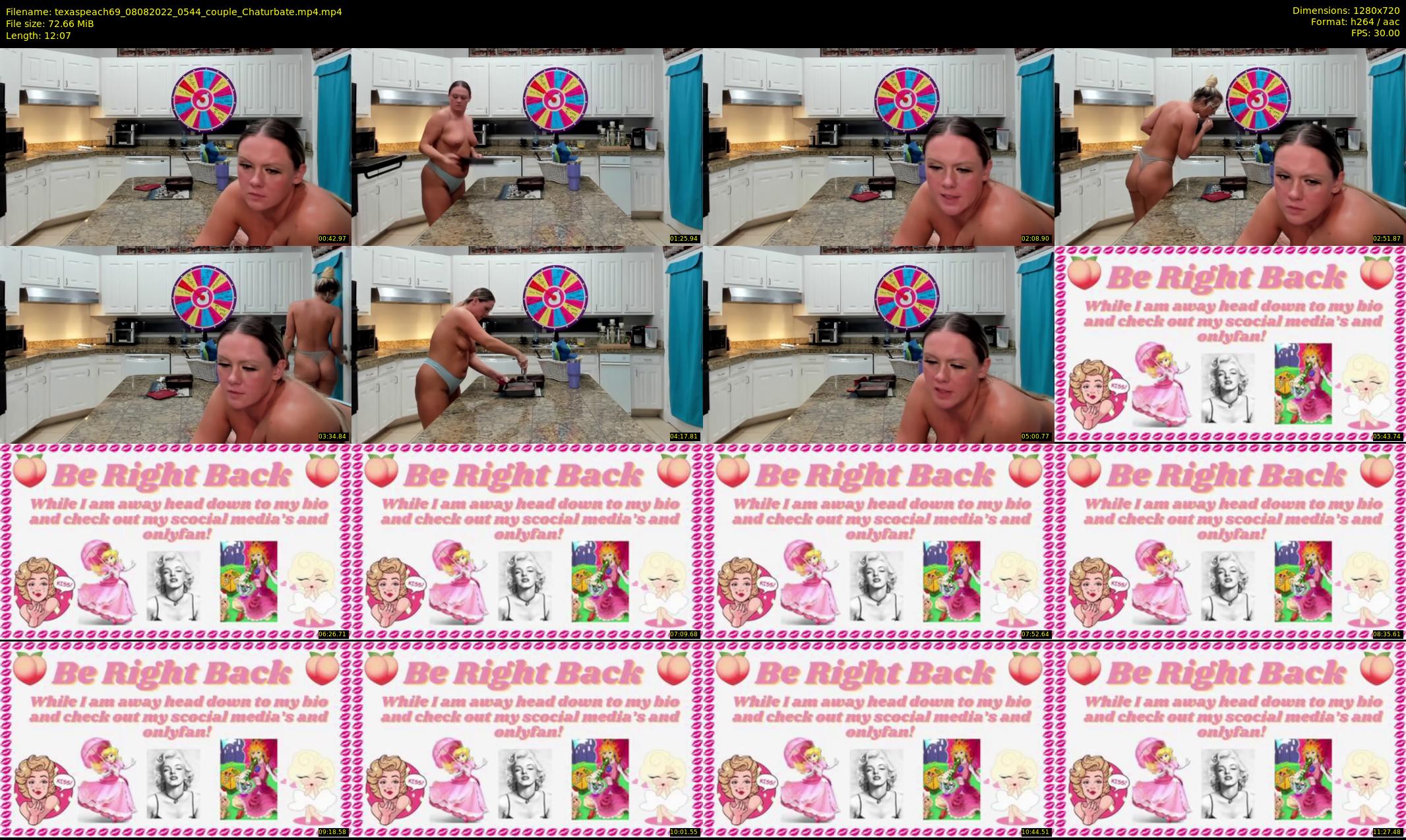 texaspeach69 — 13 minute Chaturbate female cam show recording, 720p, Aug 8, 2022