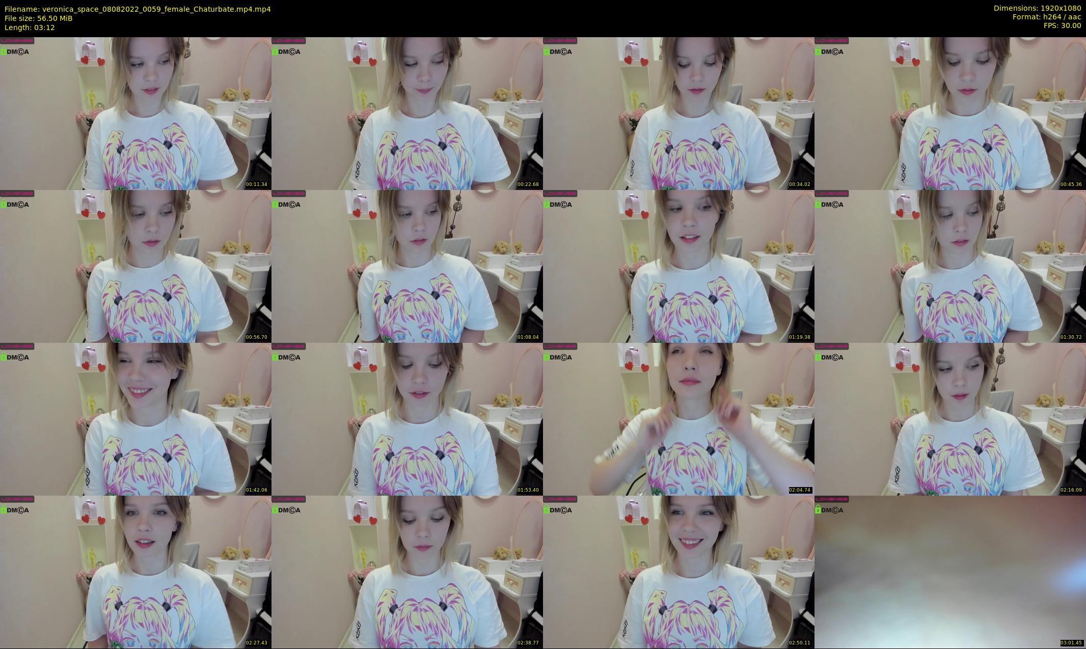 veronica_space — 4 minute Chaturbate female cam show recording, 1080p, Aug 8, 2022