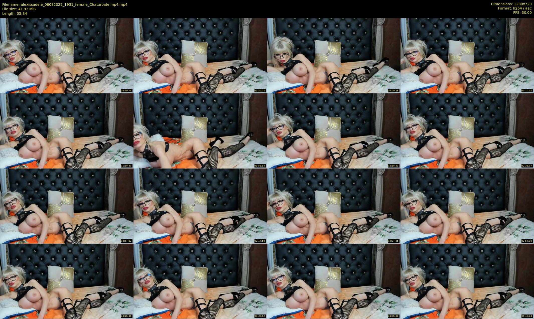 alexissadele — 6 minute Chaturbate female cam show recording, 720p, Aug 8, 2022
