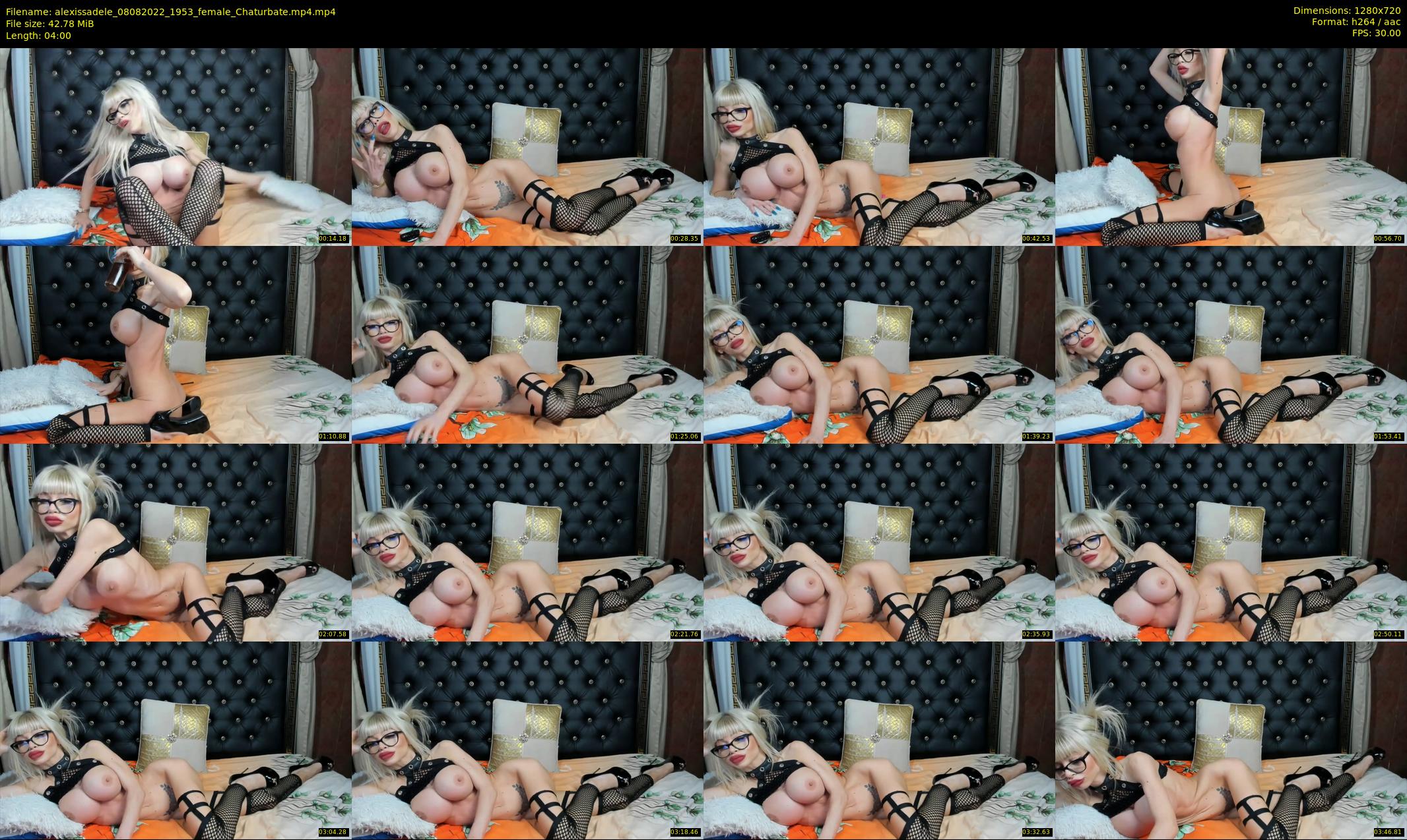 alexissadele — 4 minute Chaturbate female cam show recording, 720p, Aug 8, 2022