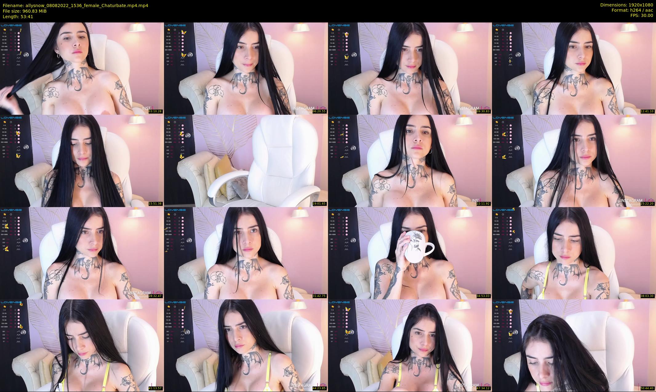 allysnow — 54 minute Chaturbate female cam show recording, 1080p, Aug 8, 2022