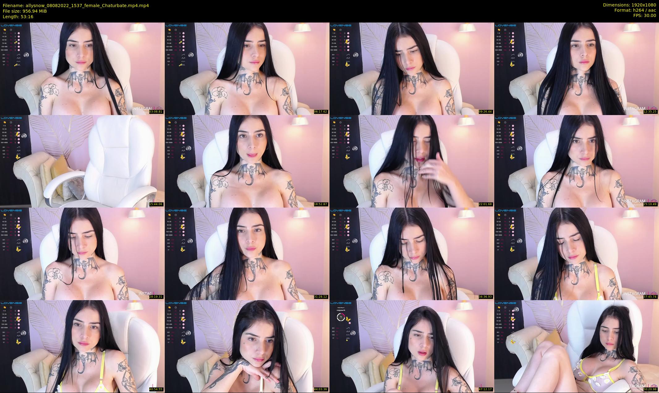 allysnow — 54 minute Chaturbate female cam show recording, 1080p, Aug 8, 2022