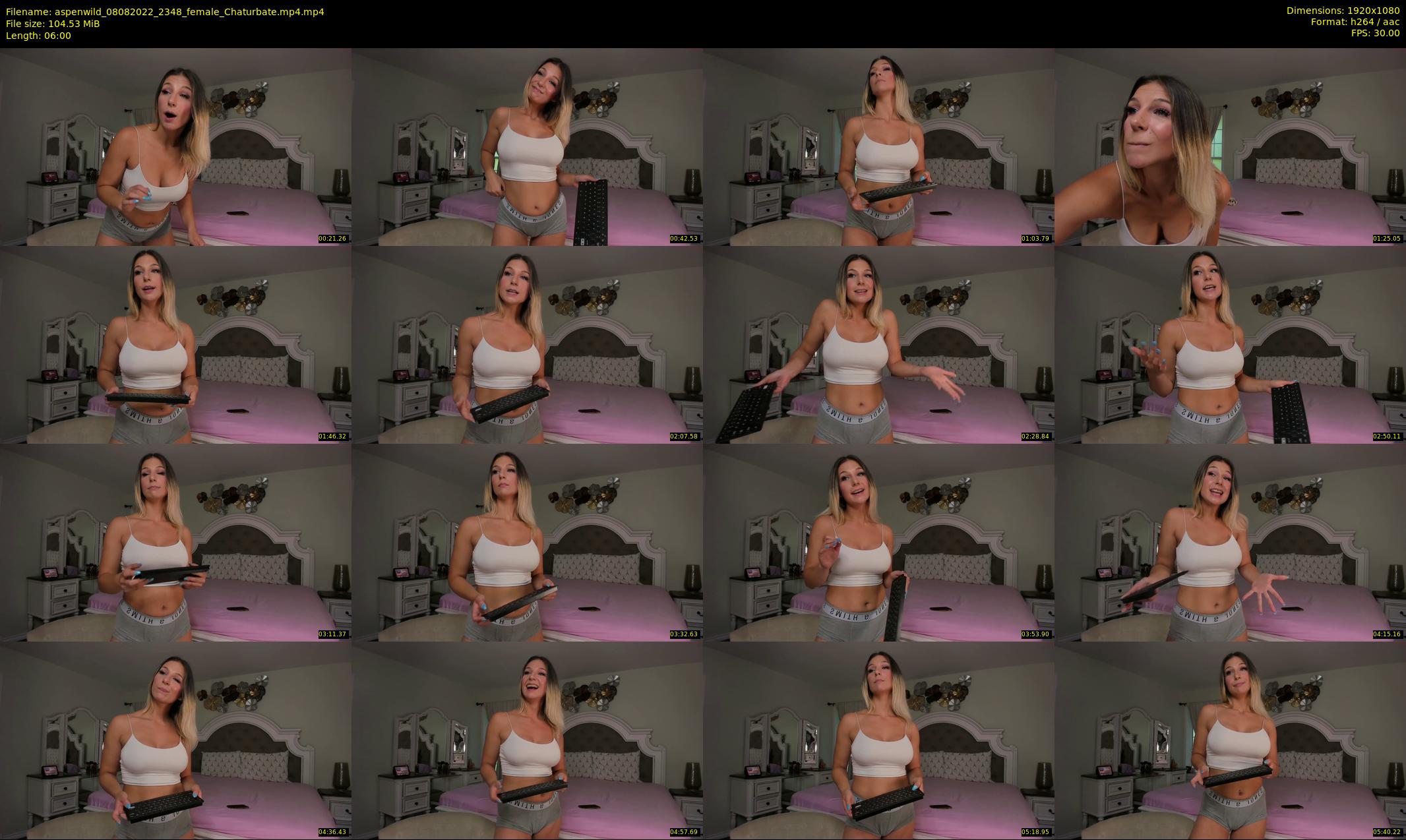 aspenwild — 6 minute Chaturbate female cam show recording, 1080p, Aug 8, 2022