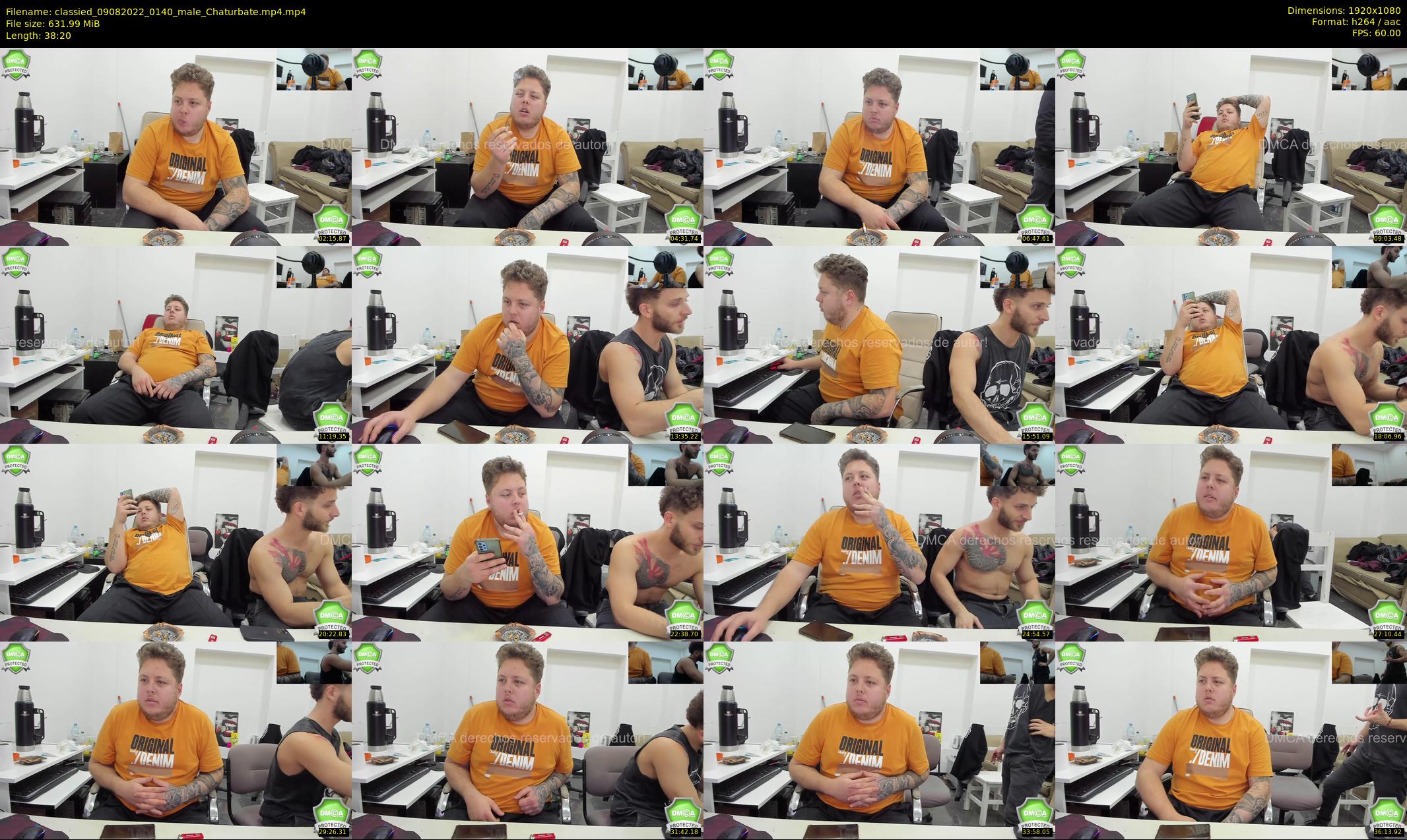 classied — 39 minute Chaturbate male cam show recording, 1080p, Aug 9, 2022