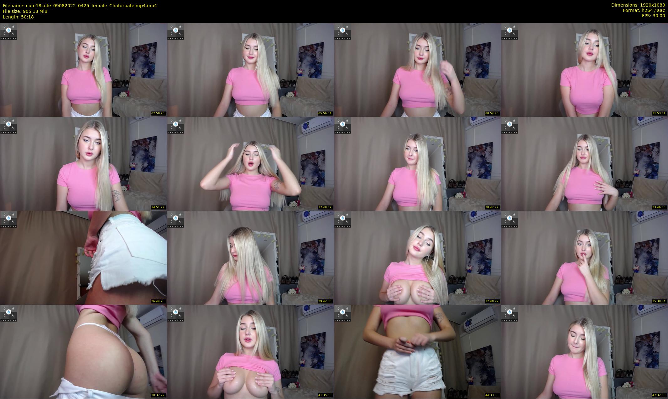 cute18cute — 51 minute Chaturbate female cam show recording, 1080p, Aug 9, 2022