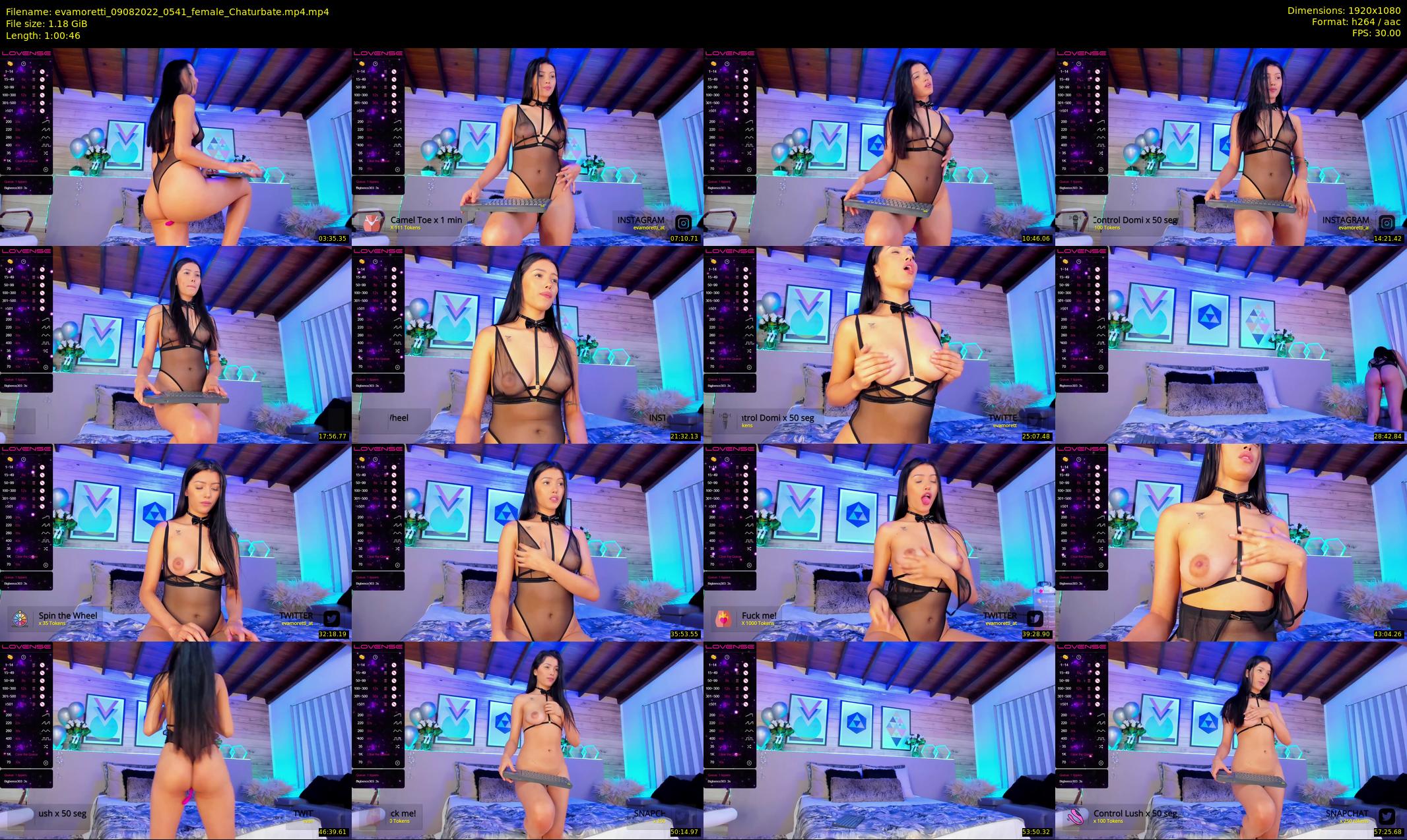 evamoretti — 61 minute Chaturbate female cam show recording, 1080p, Aug 9, 2022