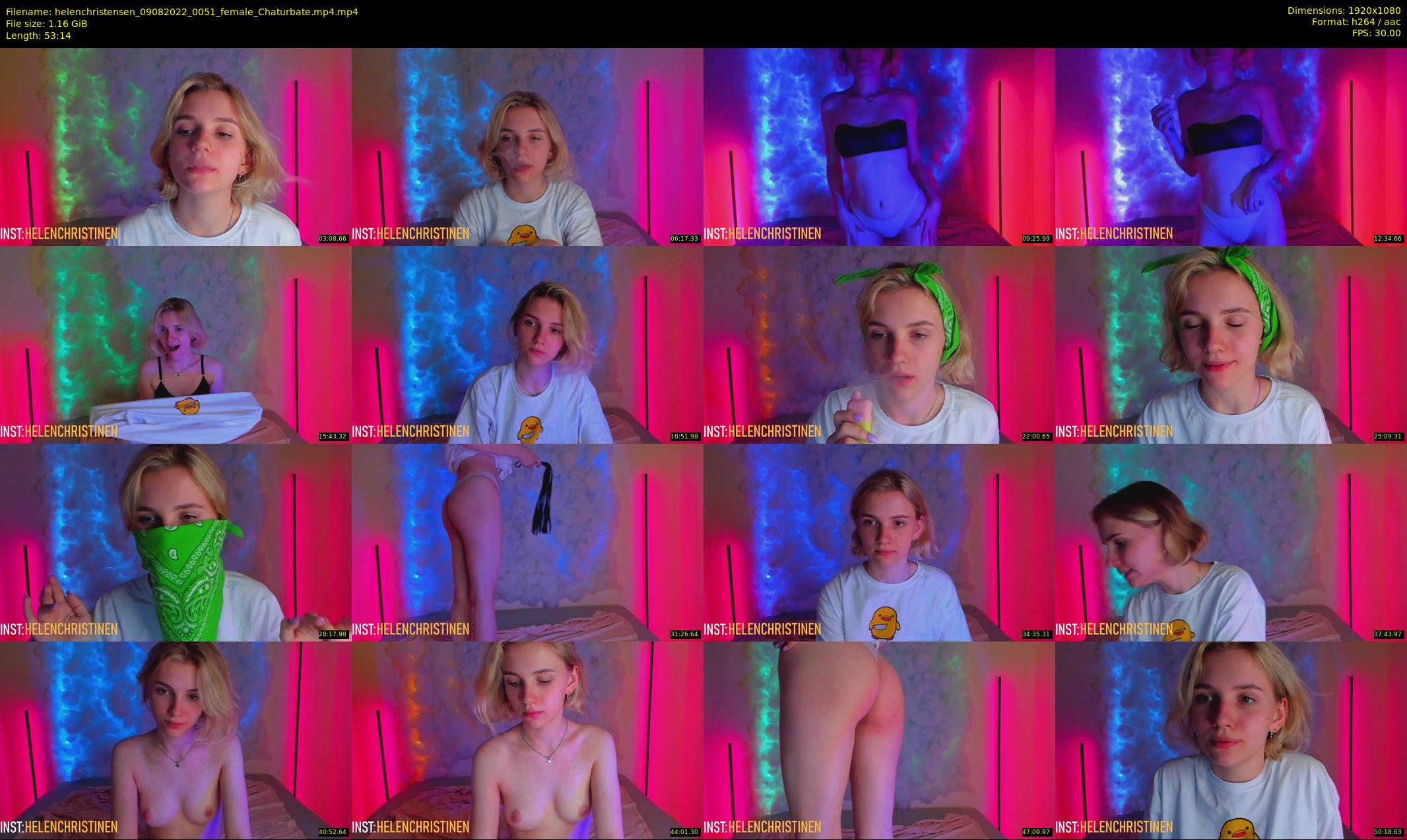 helenchristensen — 54 minute Chaturbate female cam show recording, 1080p, Aug 9, 2022