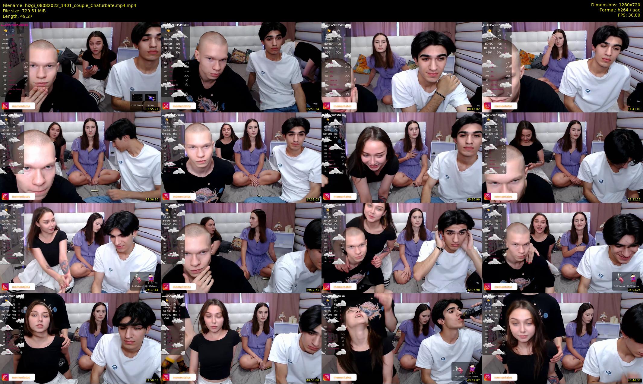 hizgi — 50 minute Chaturbate couple cam show recording, 720p, Aug 8, 2022
