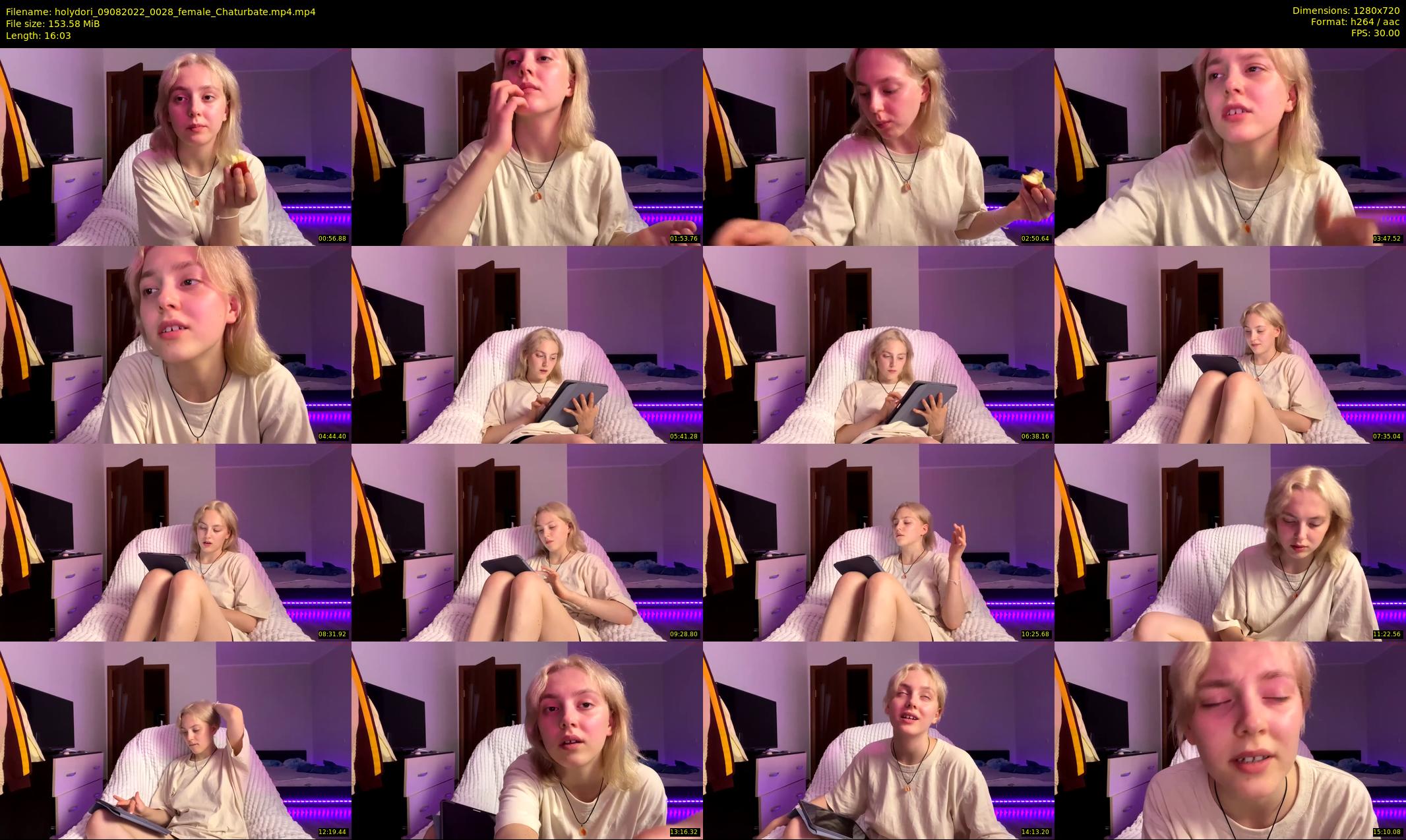 holydori — 17 minute Chaturbate female cam show recording, 720p, Aug 9, 2022