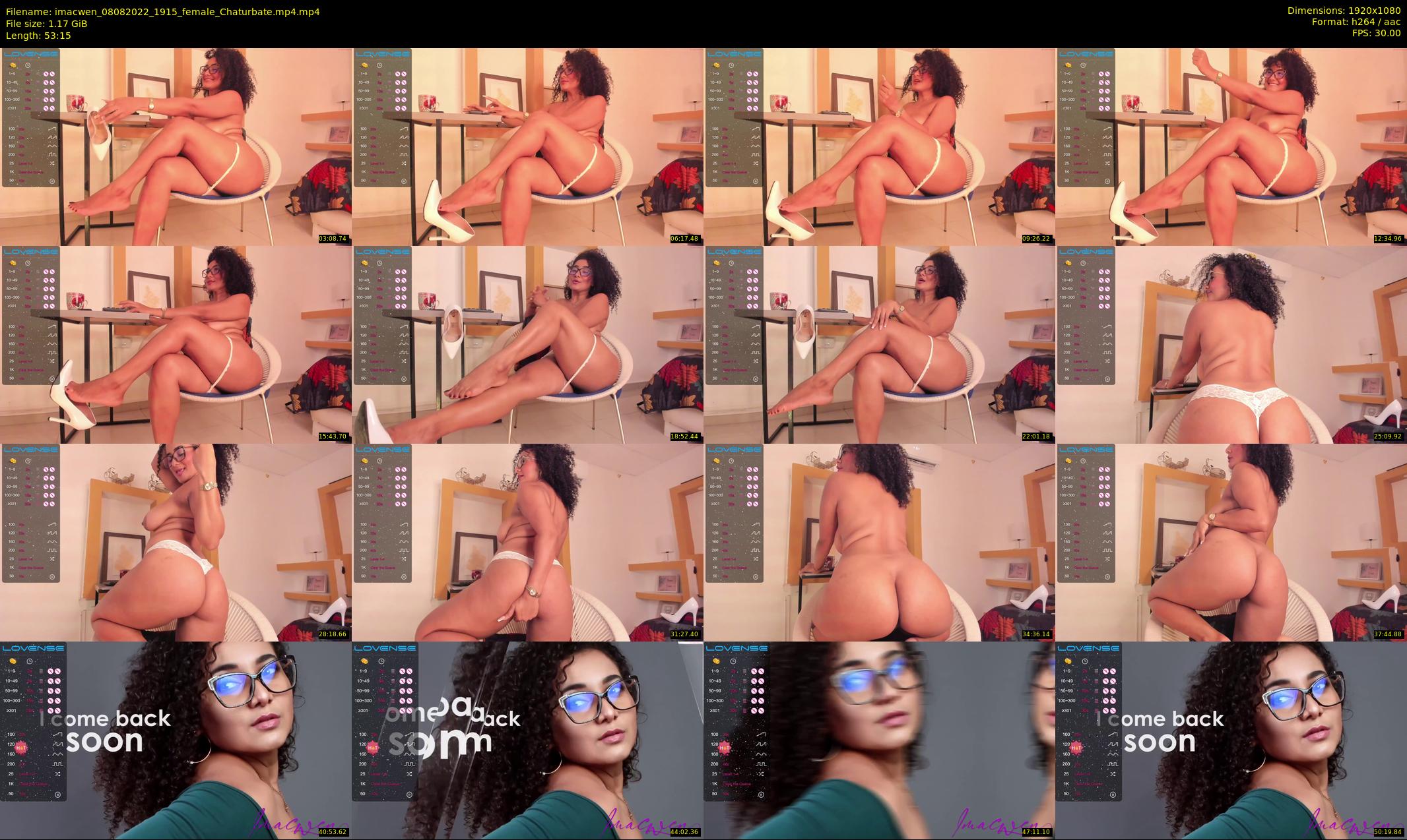 imacwen — 54 minute Chaturbate female cam show recording, 1080p, Aug 8, 2022