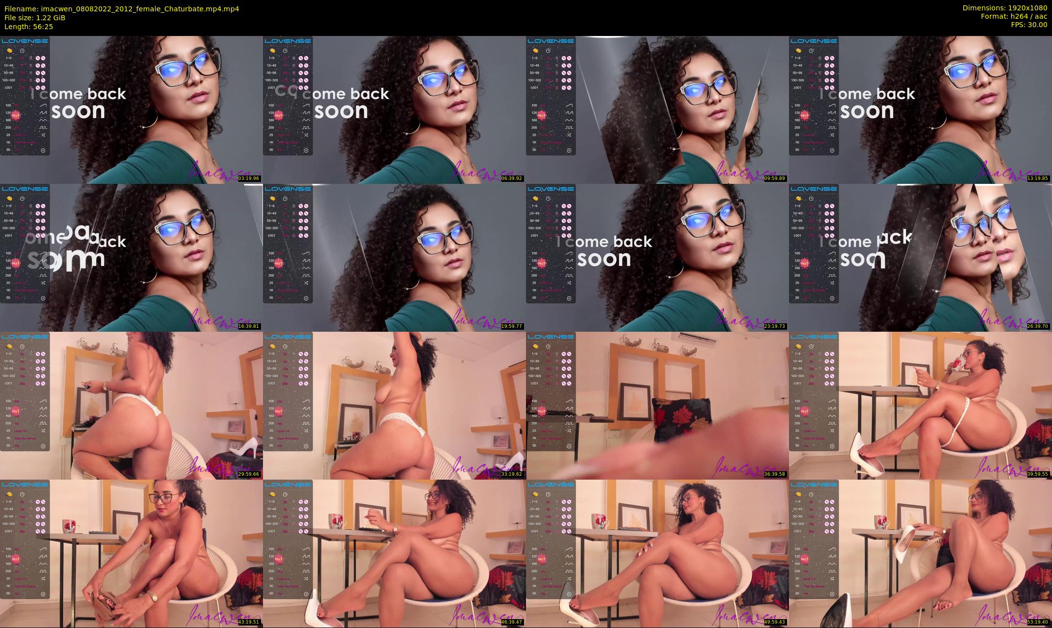 imacwen — 57 minute Chaturbate female cam show recording, 1080p, Aug 8, 2022