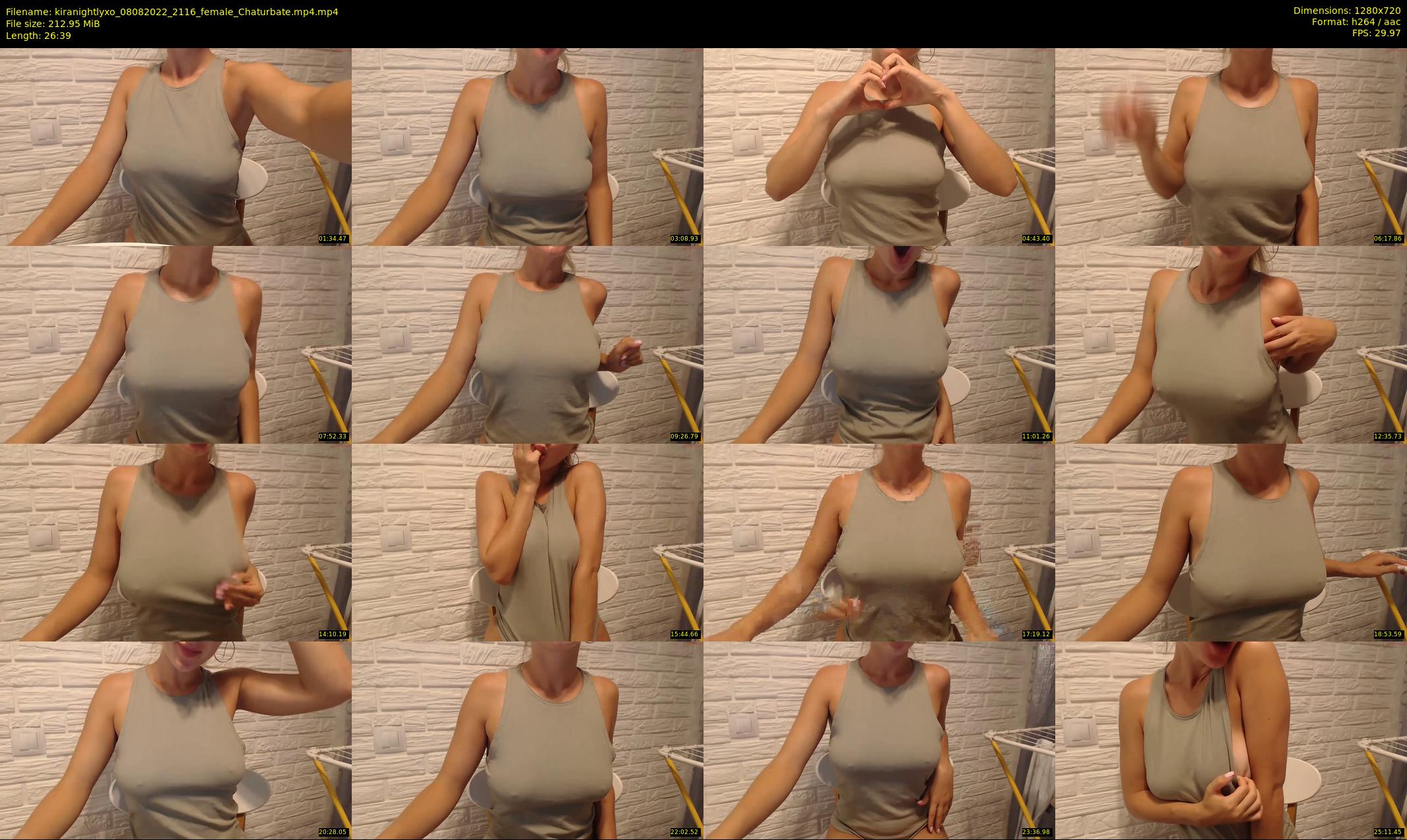 kiranightlyxo — 27 minute Chaturbate female cam show recording, 720p, Aug 8, 2022