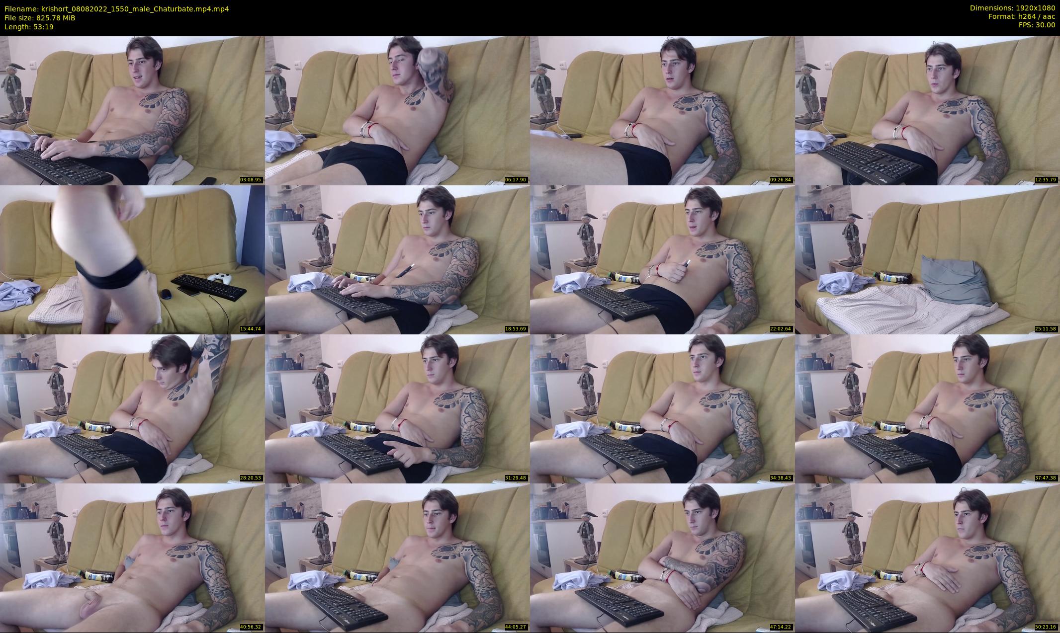 krishort — 54 minute Chaturbate male cam show recording, 1080p, Aug 8, 2022