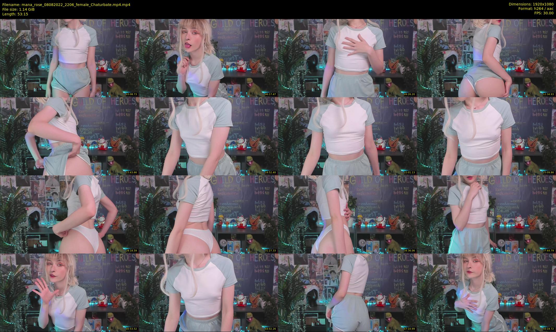 mana_rose — 54 minute Chaturbate female cam show recording, 1080p, Aug 8, 2022