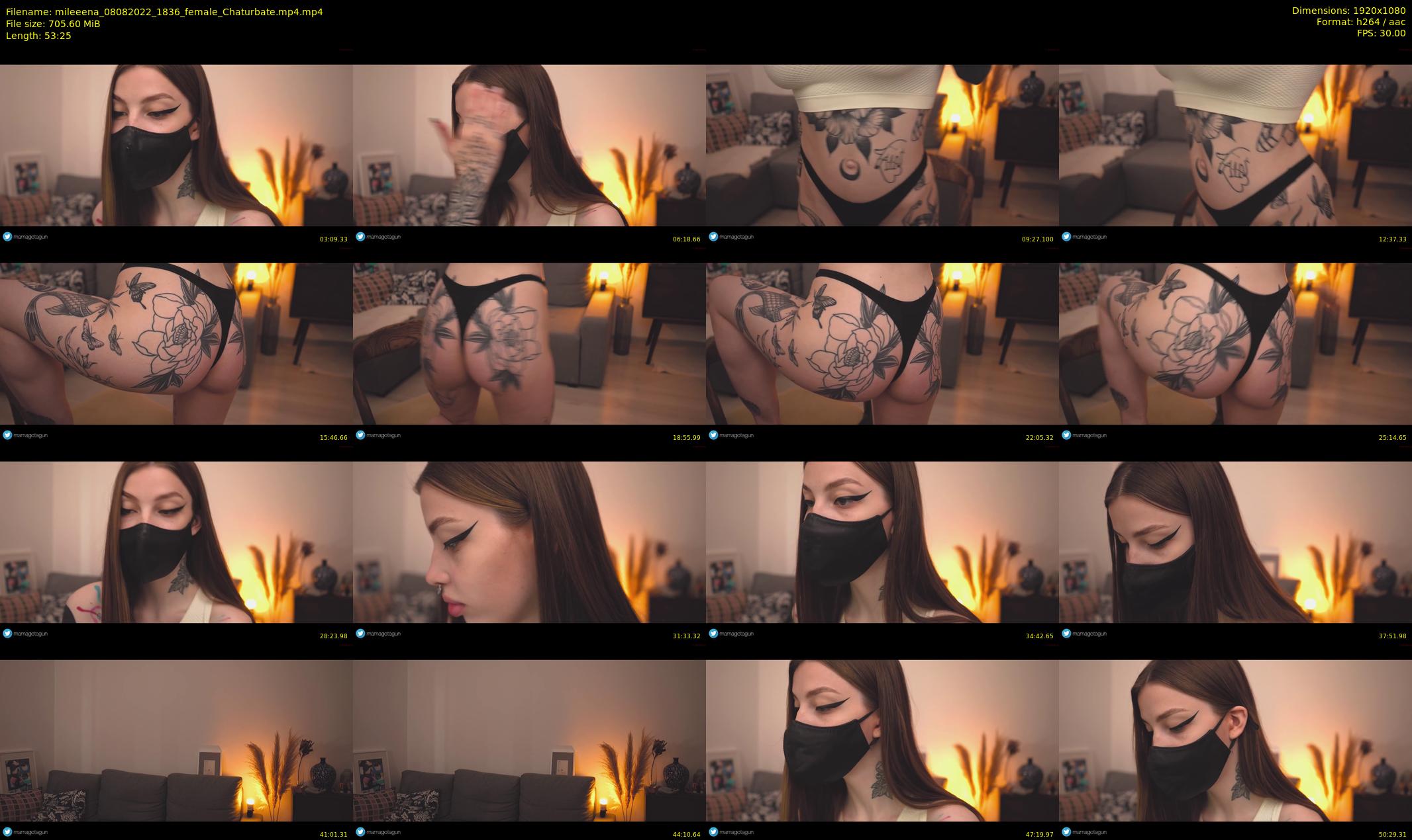 mileeena — 54 minute Chaturbate female cam show recording, 1080p, Aug 8, 2022