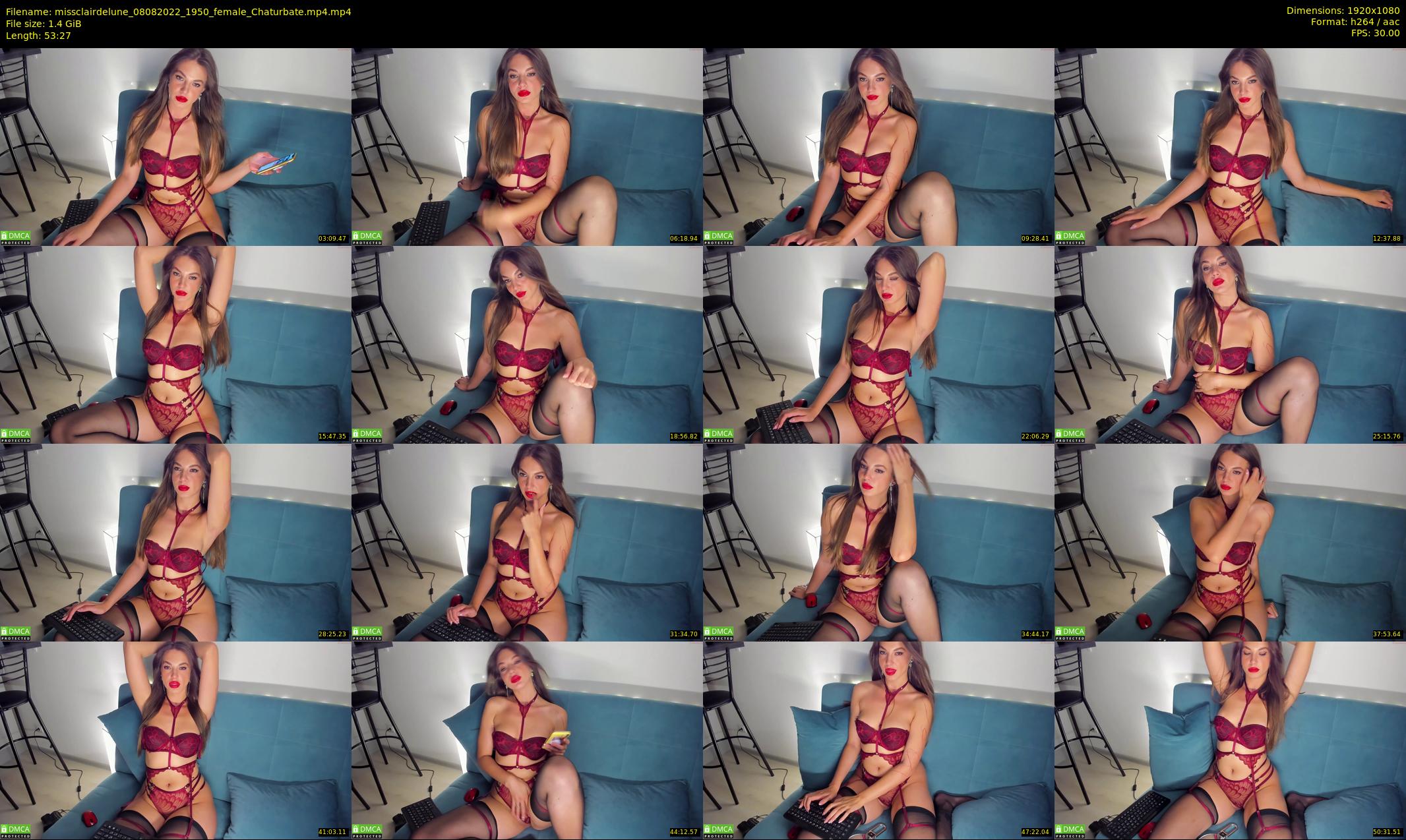 missclairdelune — 54 minute Chaturbate female cam show recording, 1080p, Aug 8, 2022