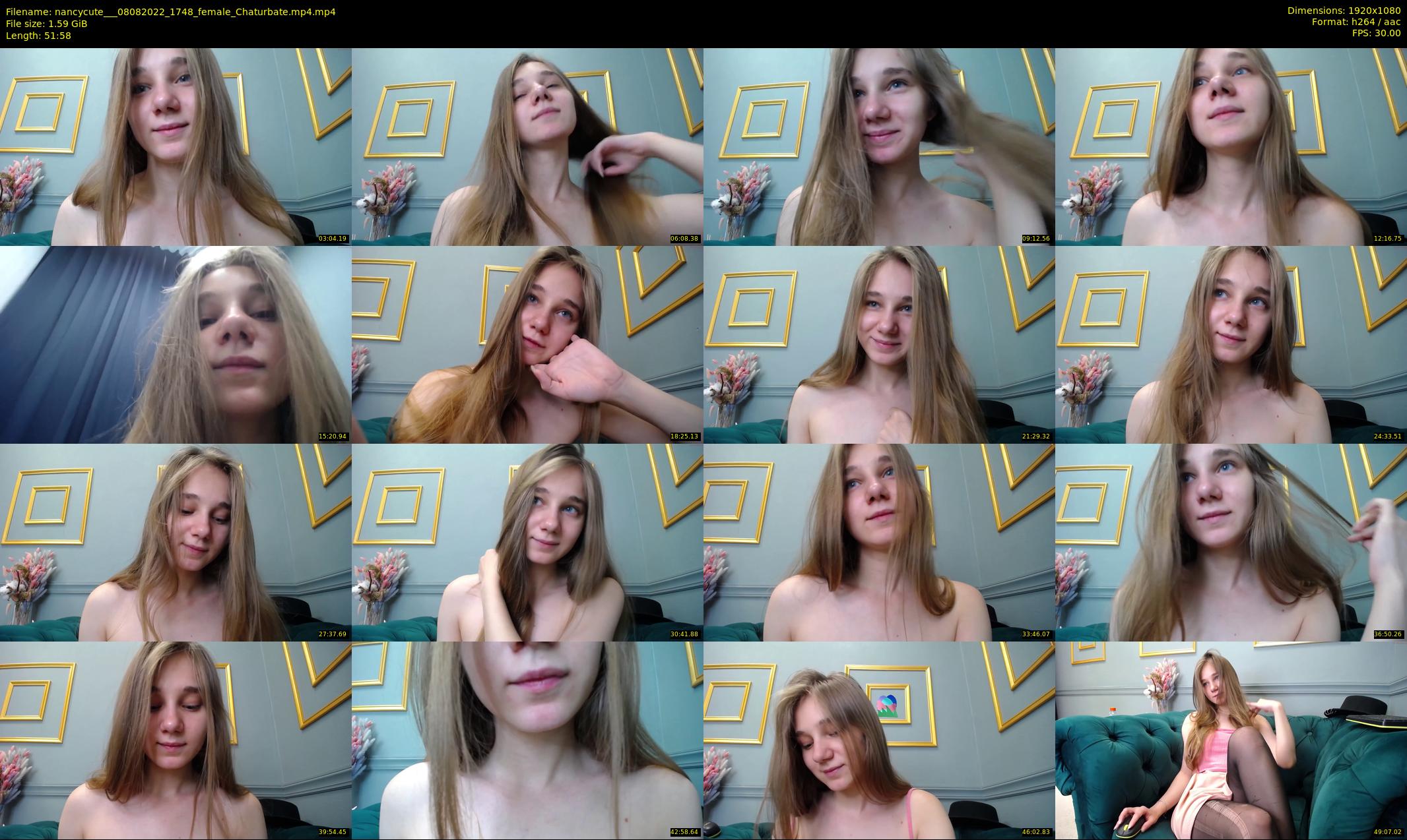 nancycute__ — 52 minute Chaturbate female cam show recording, 1080p, Aug 8, 2022