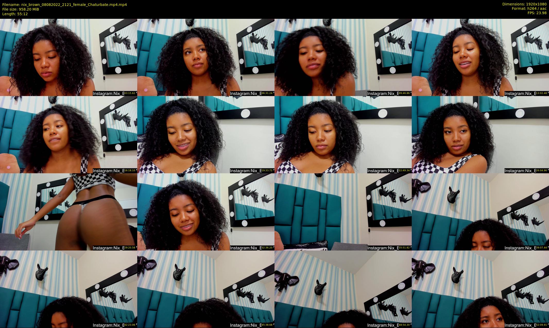 nix_brown — 56 minute Chaturbate female cam show recording, 1080p, Aug 8, 2022