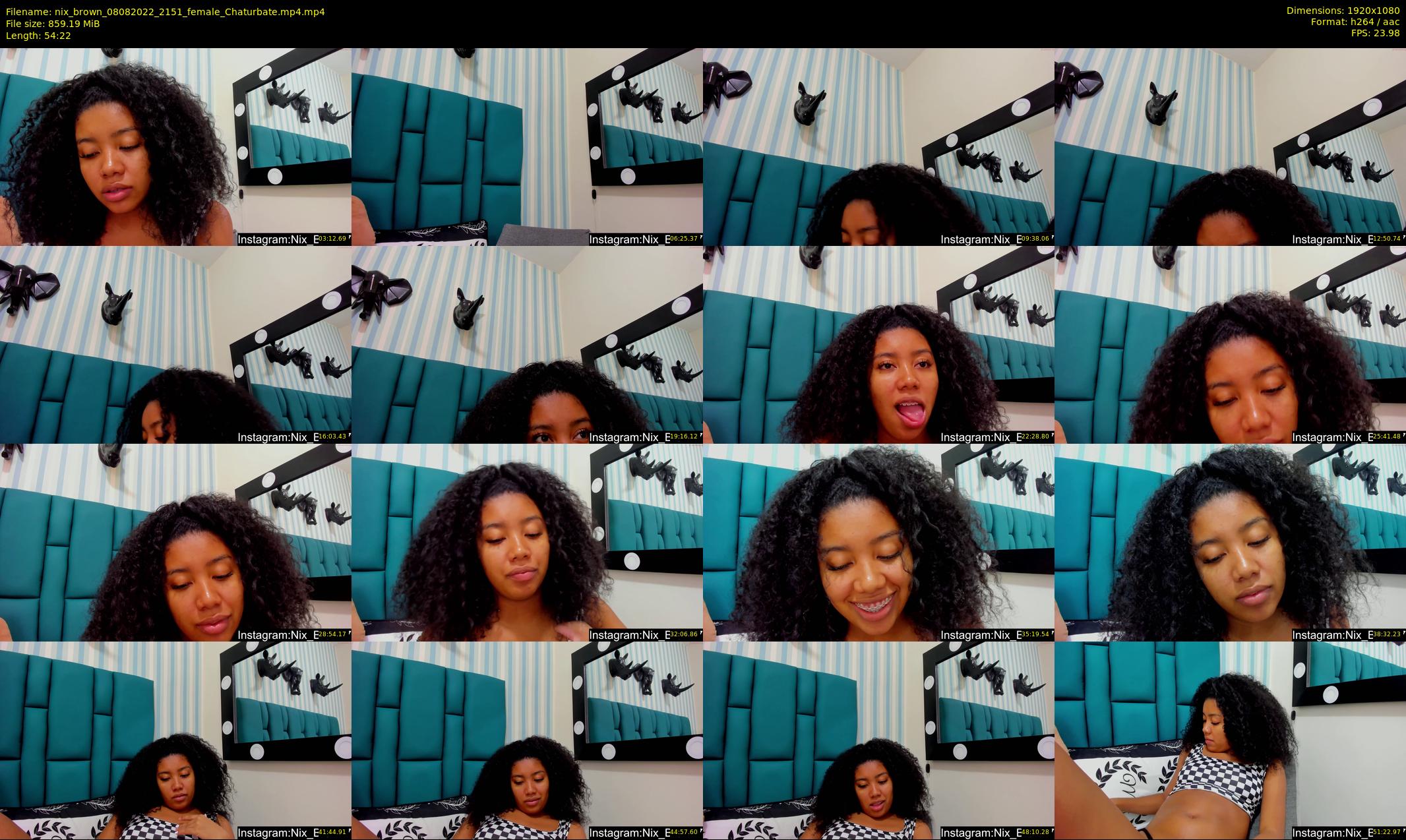 nix_brown — 55 minute Chaturbate female cam show recording, 1080p, Aug 8, 2022