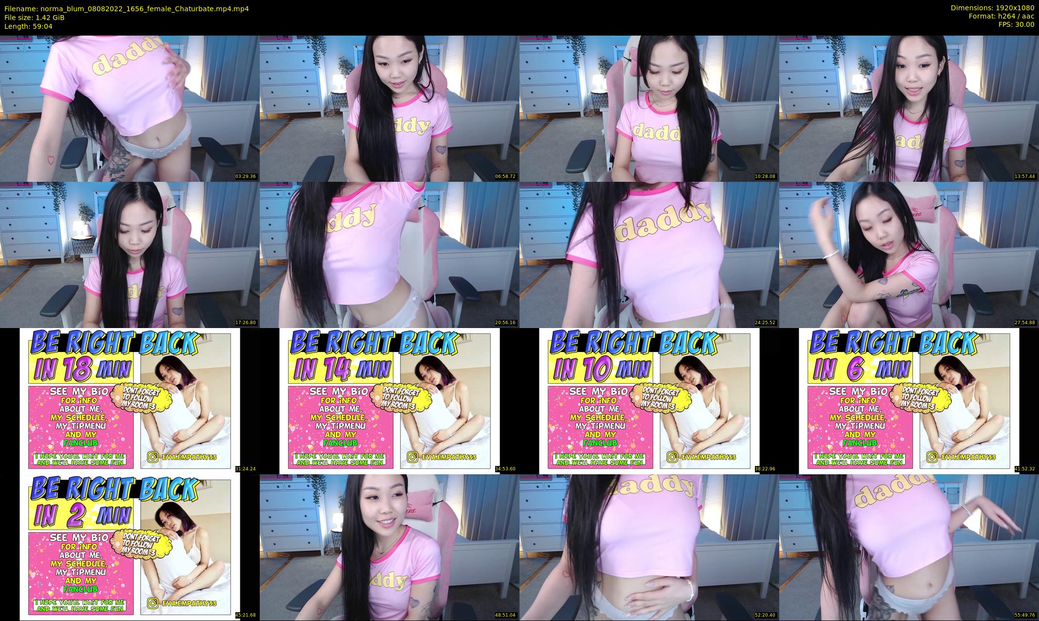 norma_blum — 60 minute Chaturbate female cam show recording, 1080p, Aug 8, 2022