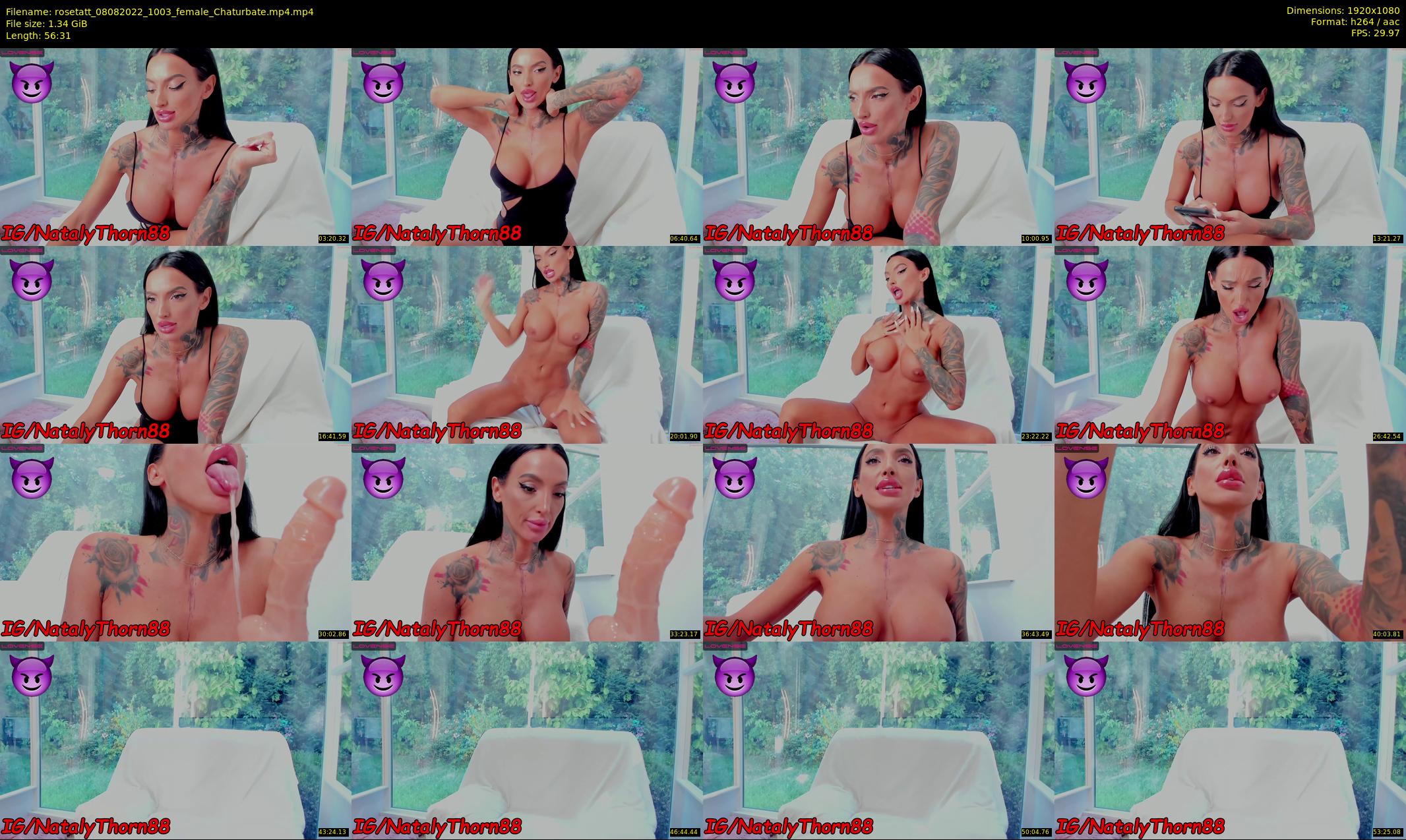 rosetatt — 57 minute Chaturbate female cam show recording, 1080p, Aug 8, 2022