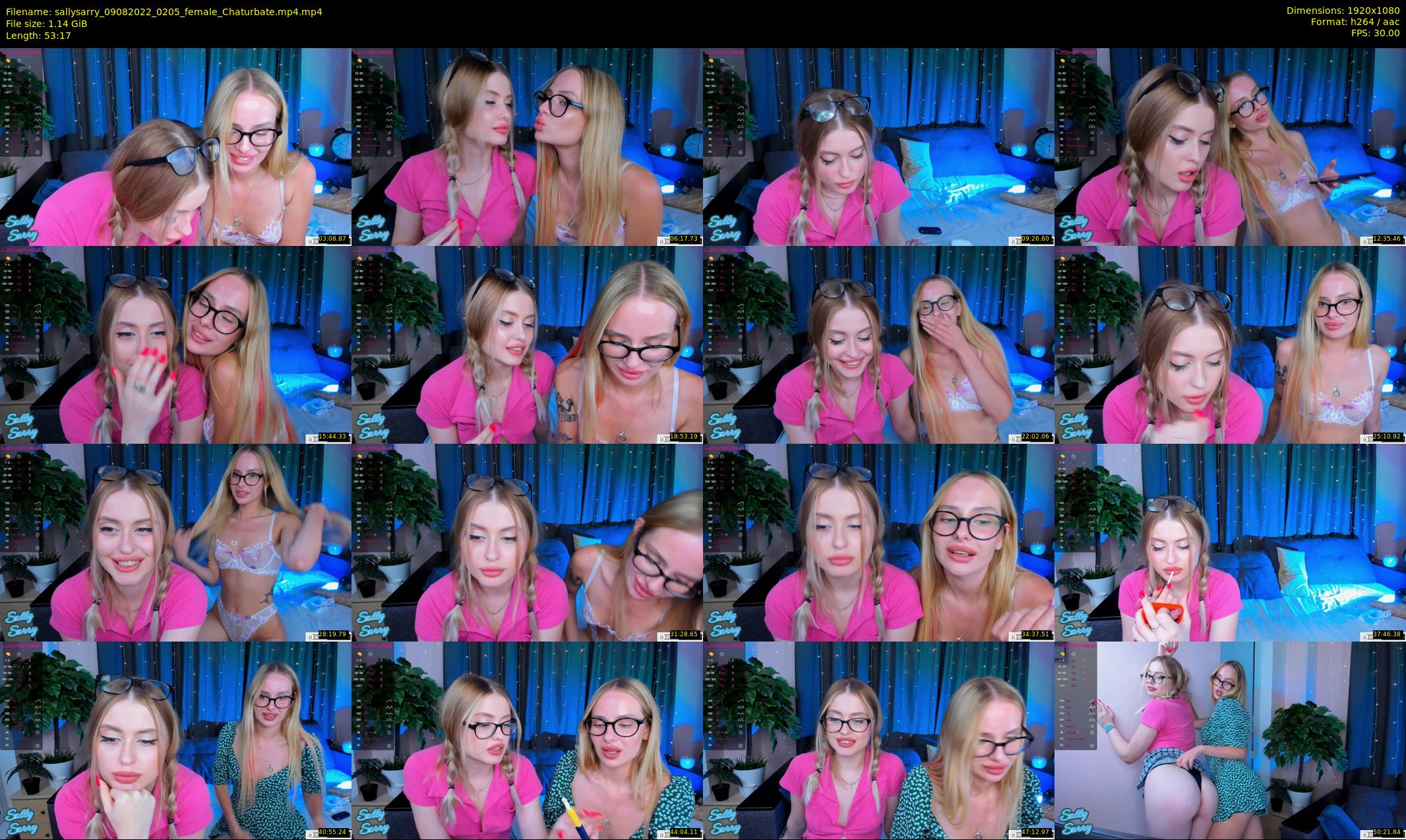 sallysarry — 54 minute Chaturbate couple cam show recording, 1080p, Aug 9, 2022
