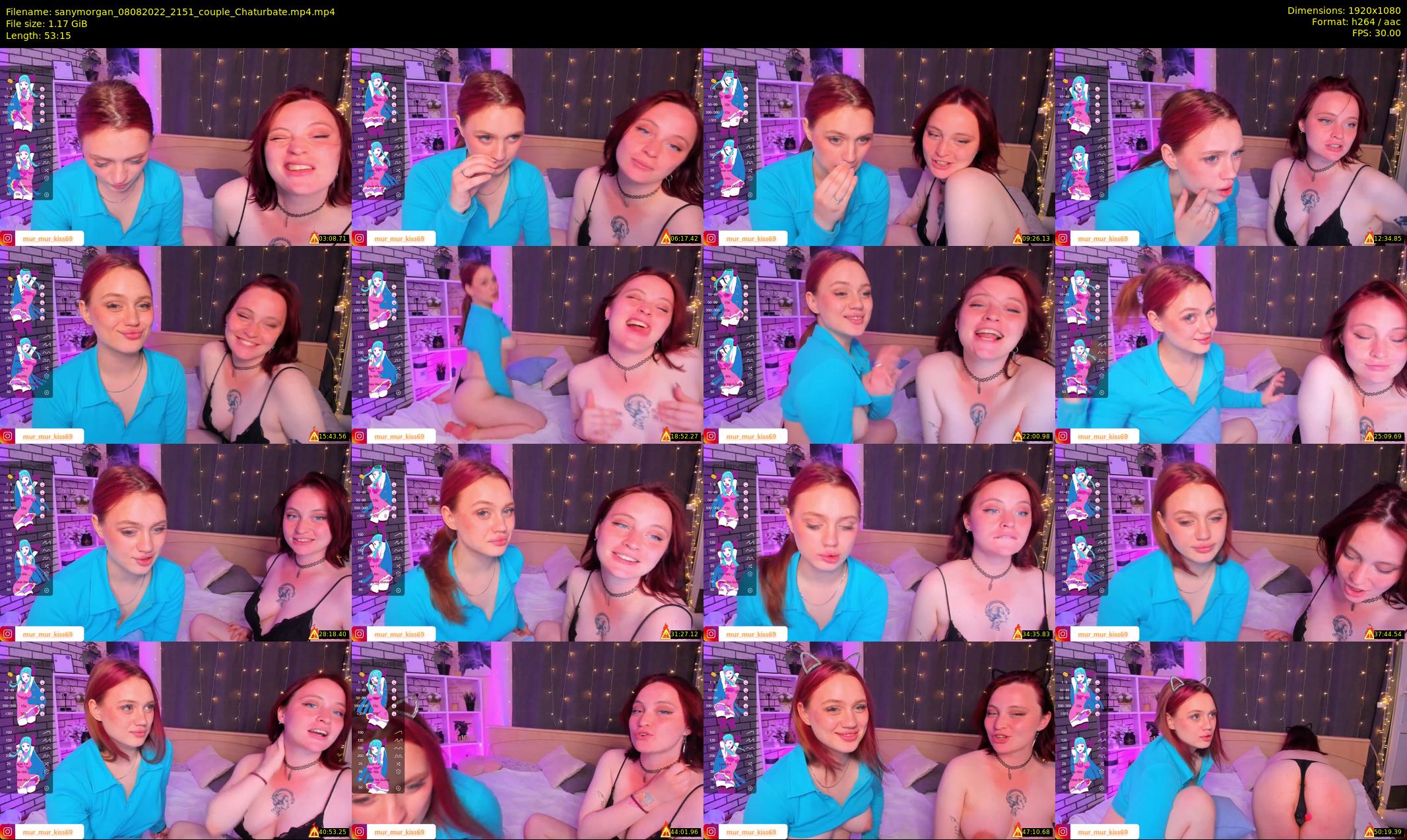 sanymorgan — 54 minute Chaturbate couple cam show recording, 1080p, Aug 8, 2022