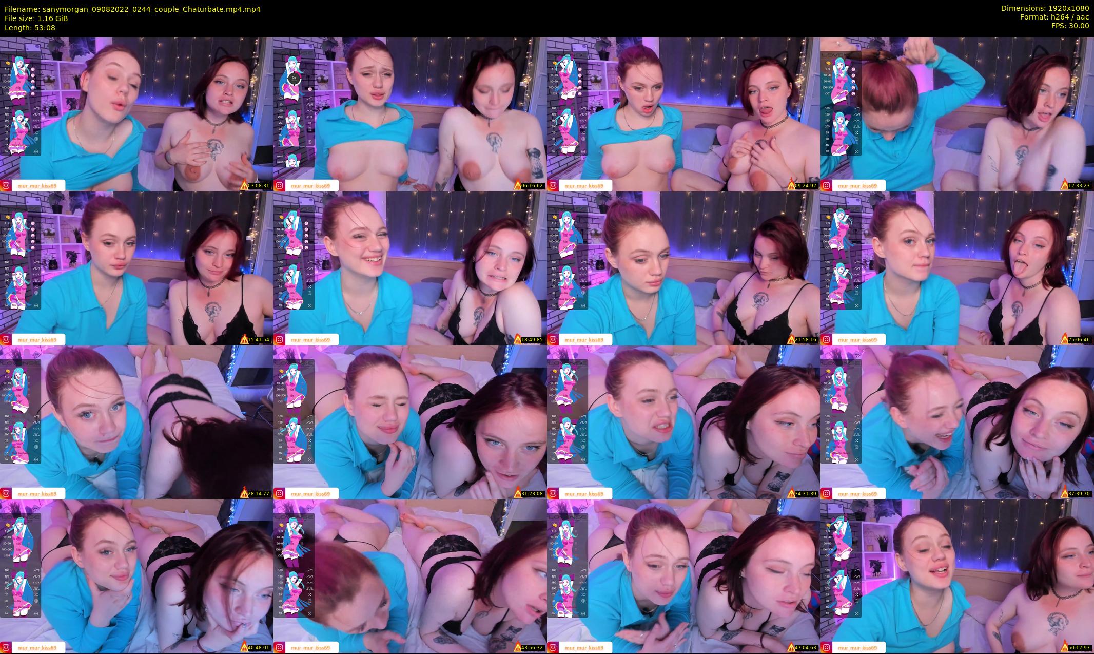 sanymorgan — 54 minute Chaturbate couple cam show recording, 1080p, Aug 9, 2022