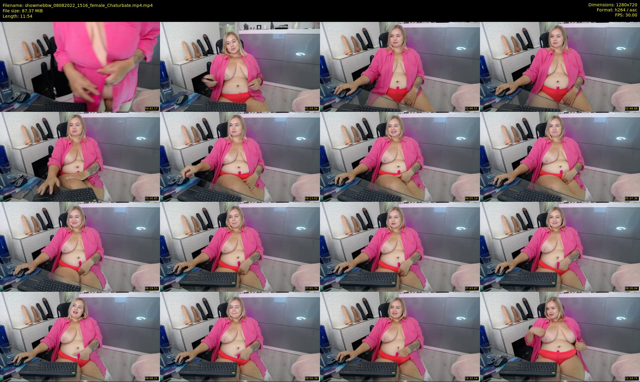 showmebbw — 12 minute Chaturbate female cam show recording, 720p, Aug 8, 2022