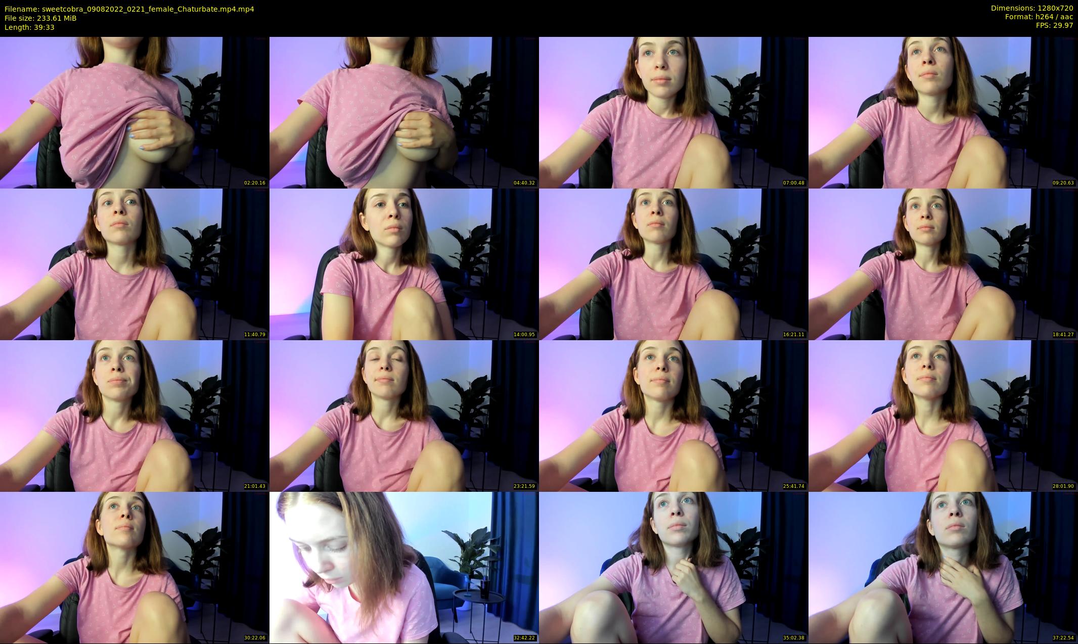 sweetcobra — 40 minute Chaturbate female cam show recording, 720p, Aug 9, 2022