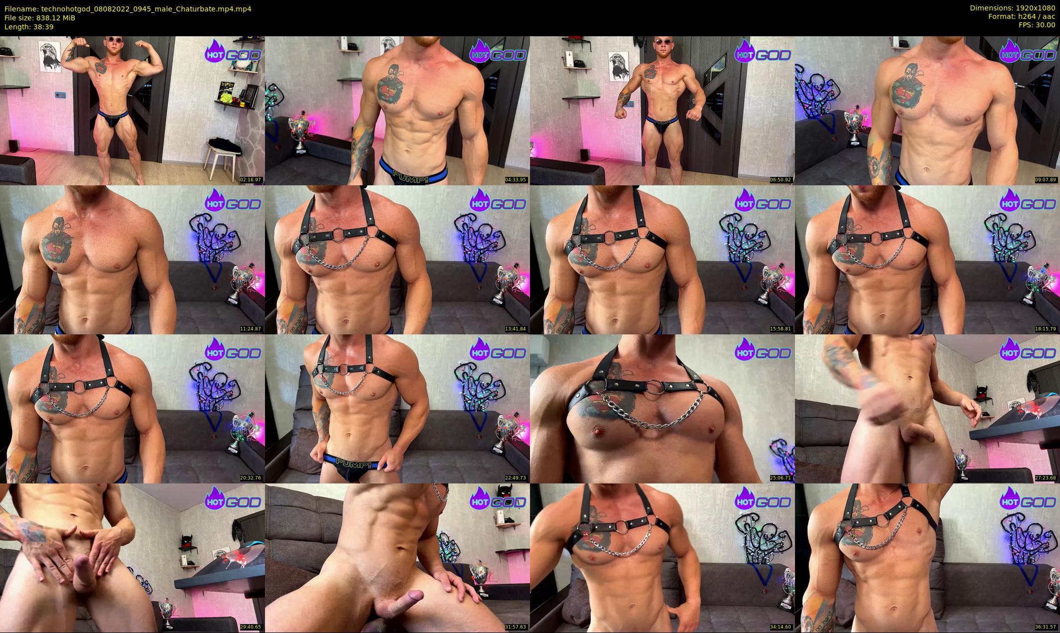technohotgod — 39 minute Chaturbate male cam show recording, 1080p, Aug 8, 2022