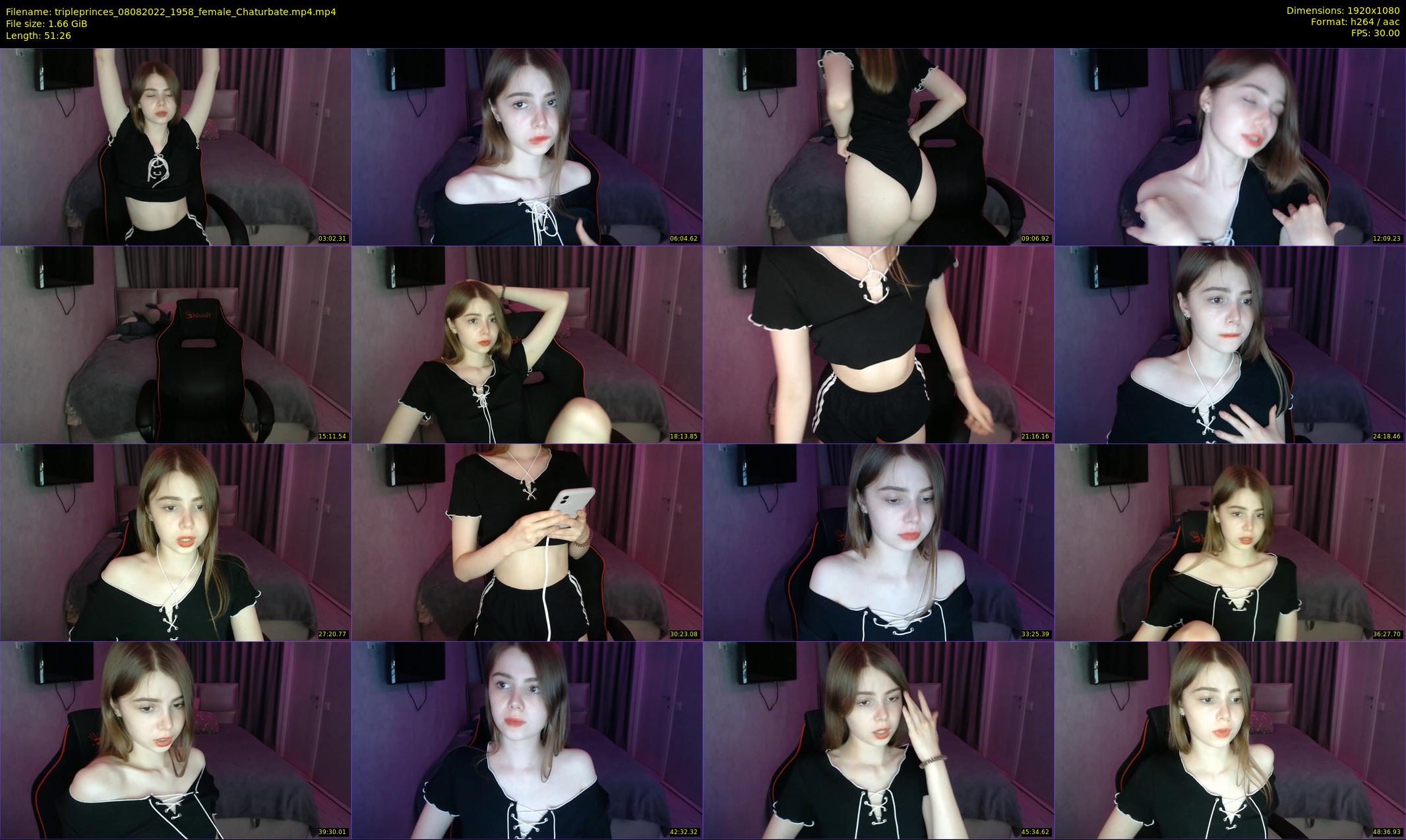 tripleprinces — 52 minute Chaturbate female cam show recording, 1080p, Aug 8, 2022