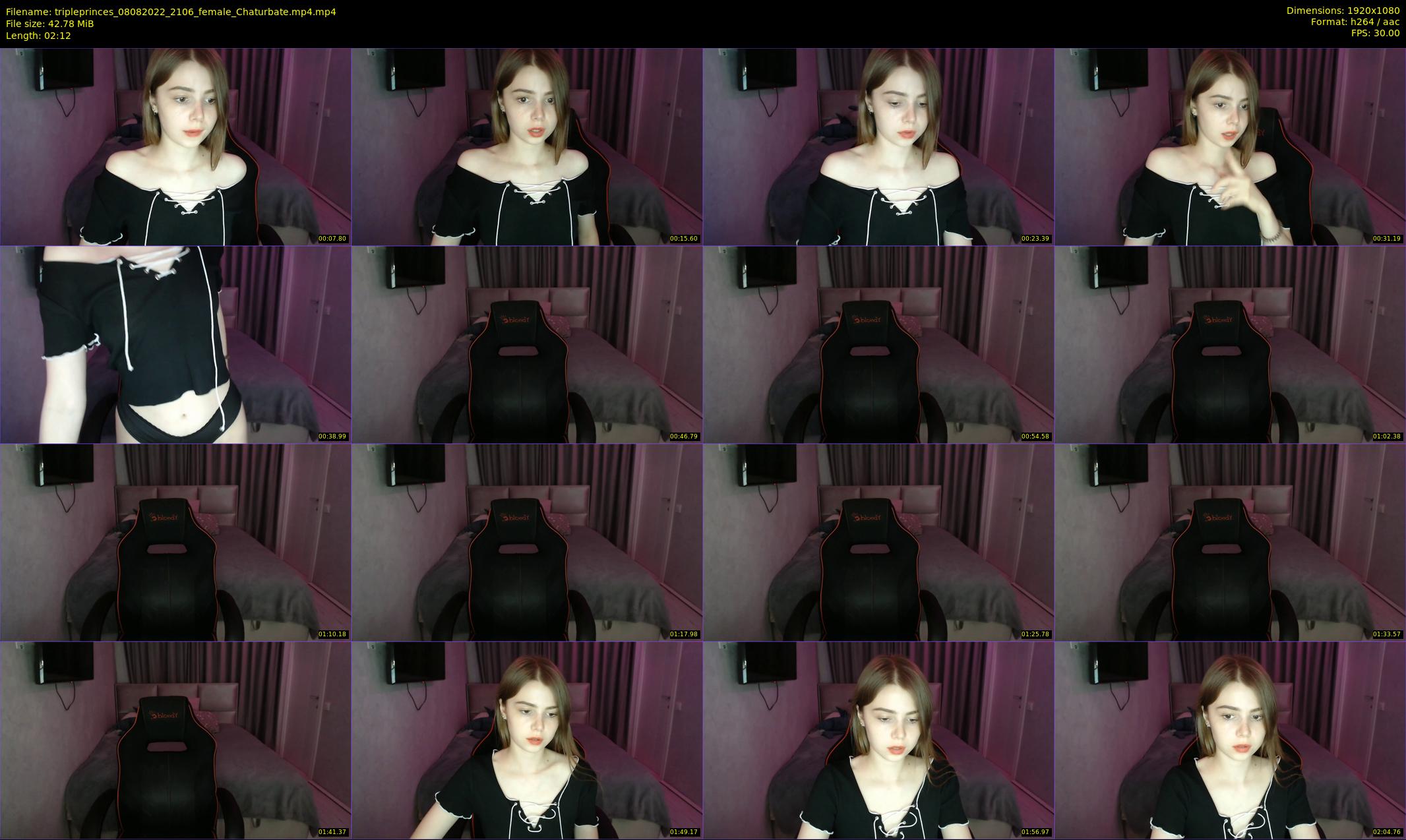 tripleprinces — 3 minute Chaturbate female cam show recording, 1080p, Aug 8, 2022