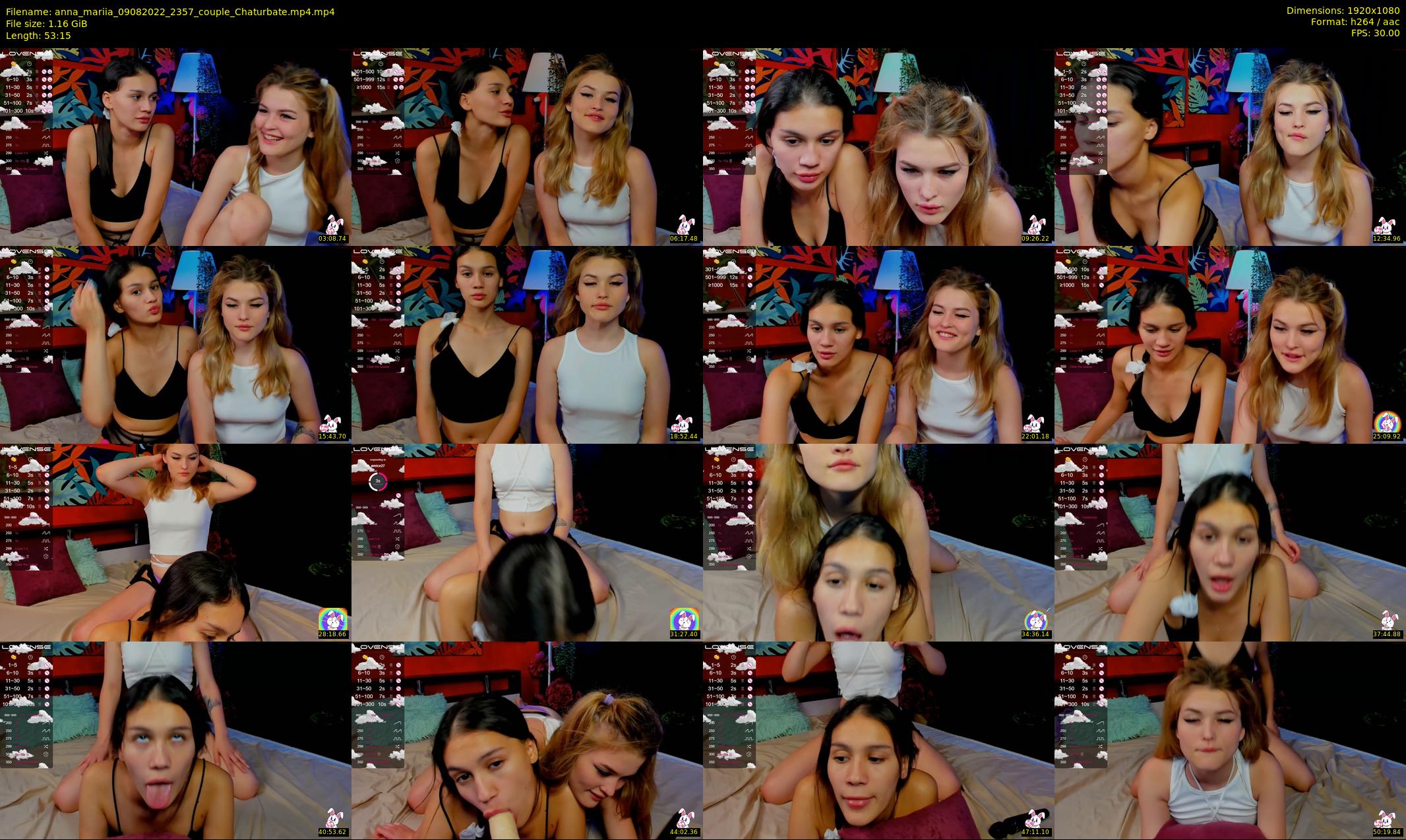 anna_mariia — 54 minute Chaturbate couple cam show recording, 1080p, Aug 9, 2022