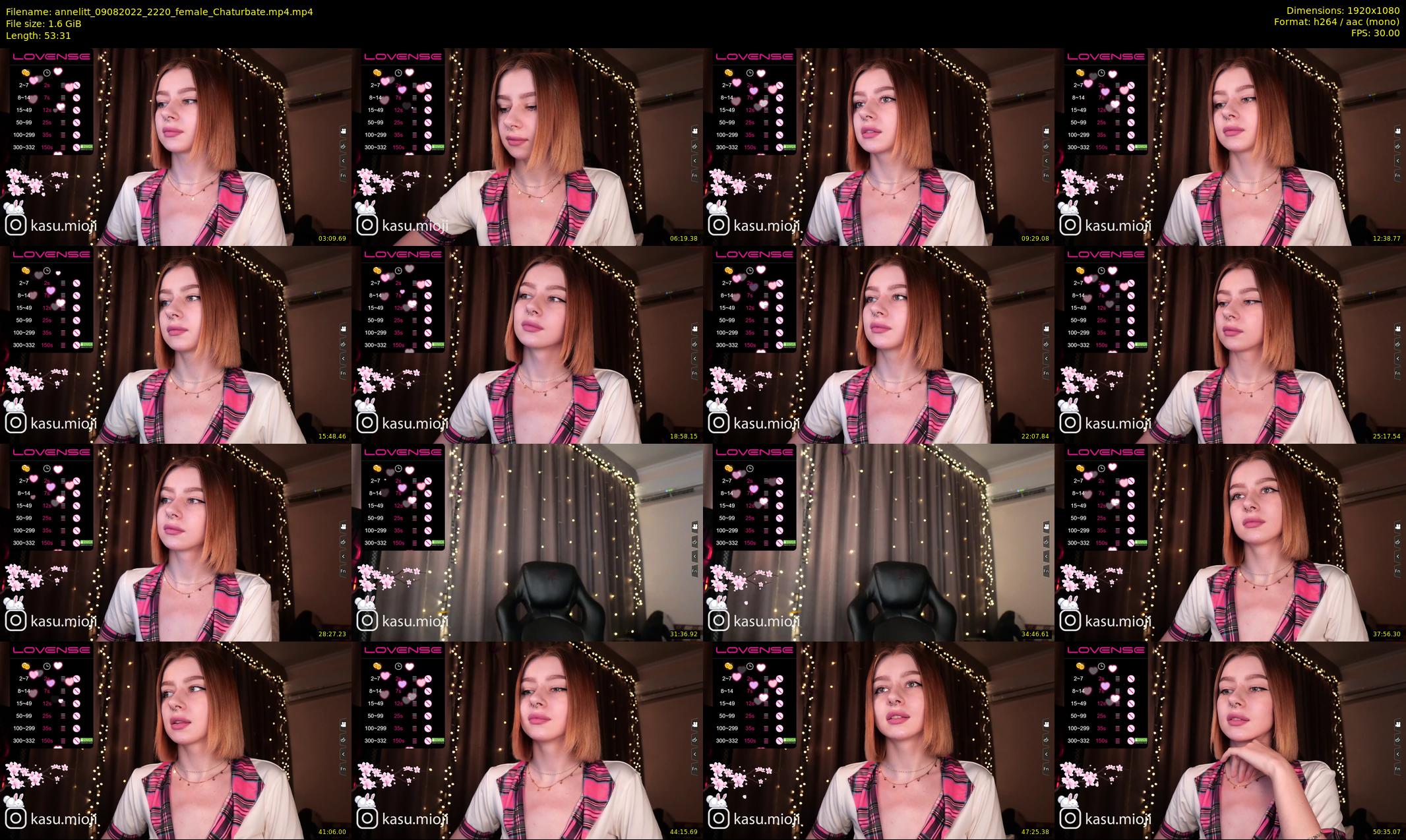 annelitt — 54 minute Chaturbate female cam show recording, 1080p, Aug 9, 2022