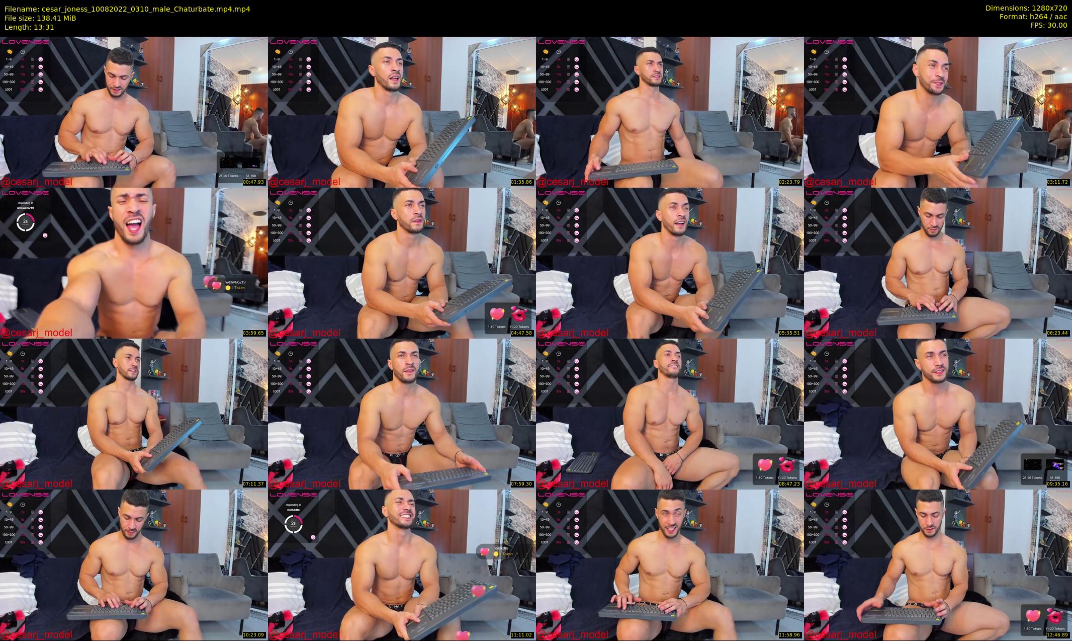 cesar_joness — 14 minute Chaturbate male cam show recording, 720p, Aug 10, 2022