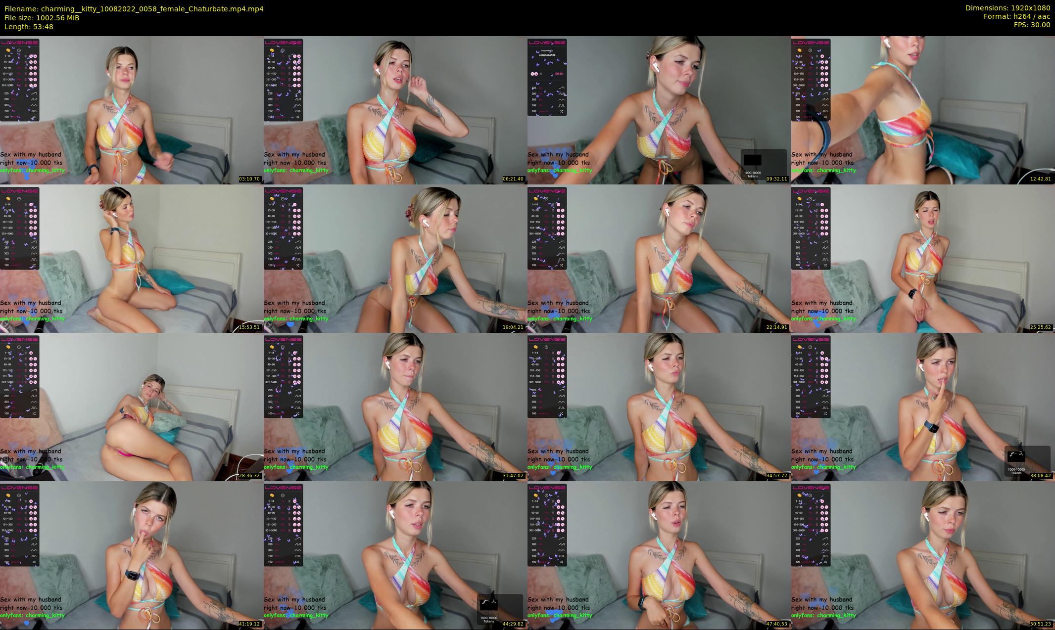charming__kitty — 54 minute Chaturbate female cam show recording, 1080p, Aug 10, 2022