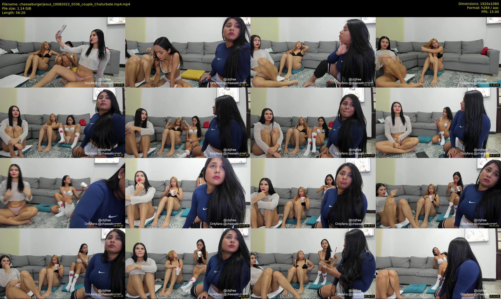 cheeseburgerjesus — 57 minute Chaturbate couple cam show recording, 1080p, Aug 10, 2022