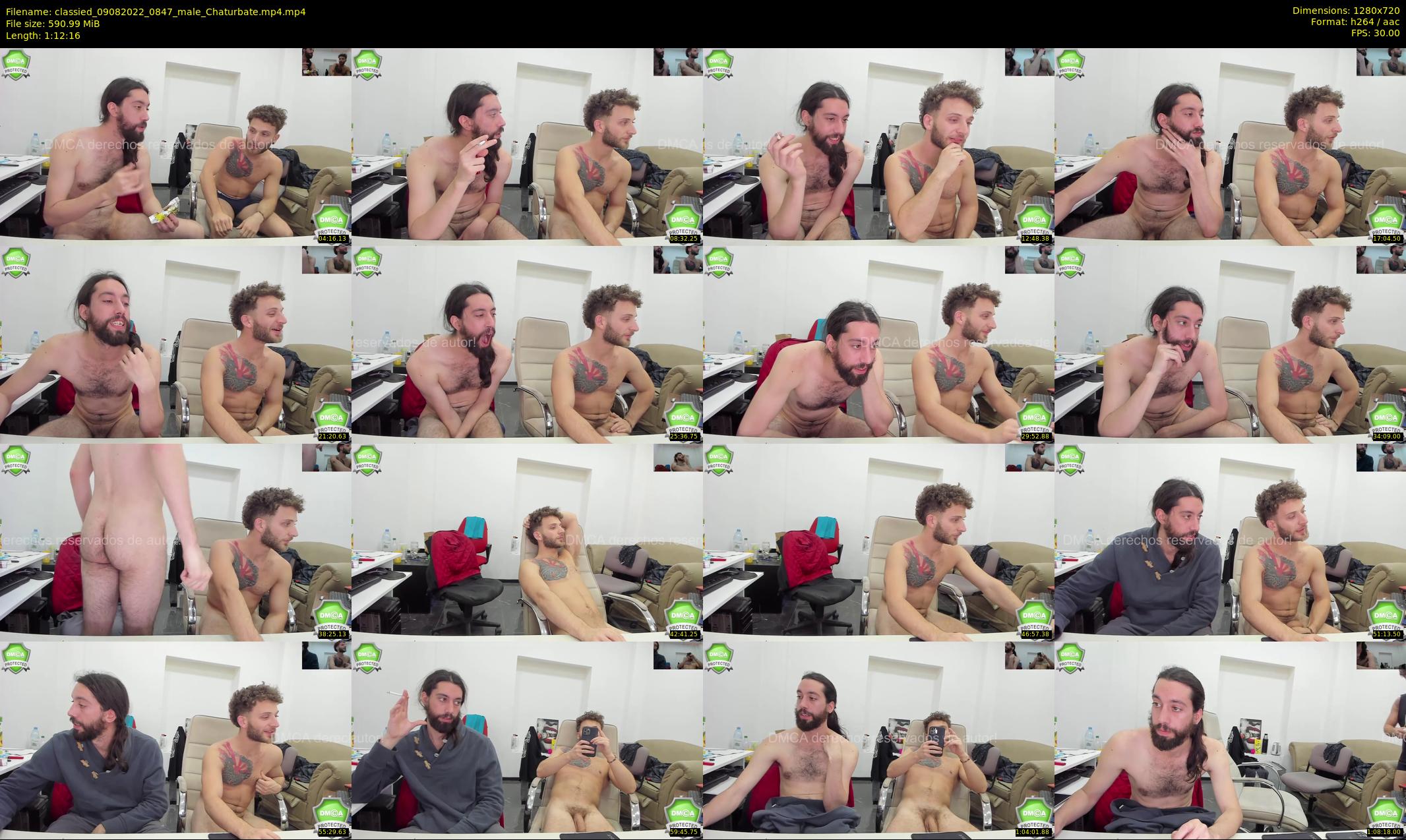 classied — 73 minute Chaturbate male cam show recording, 720p, Aug 9, 2022