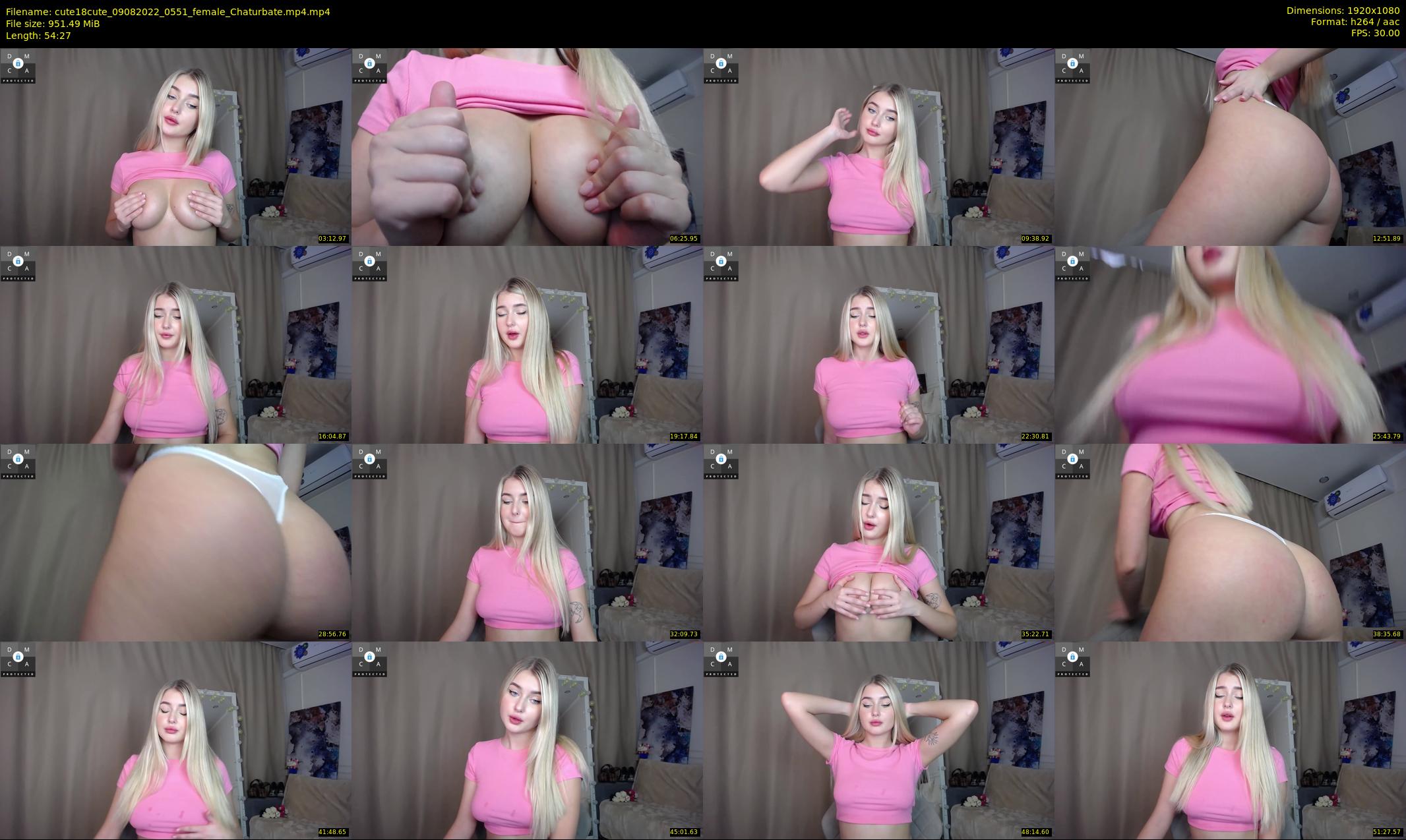 cute18cute — 55 minute Chaturbate female cam show recording, 1080p, Aug 9, 2022