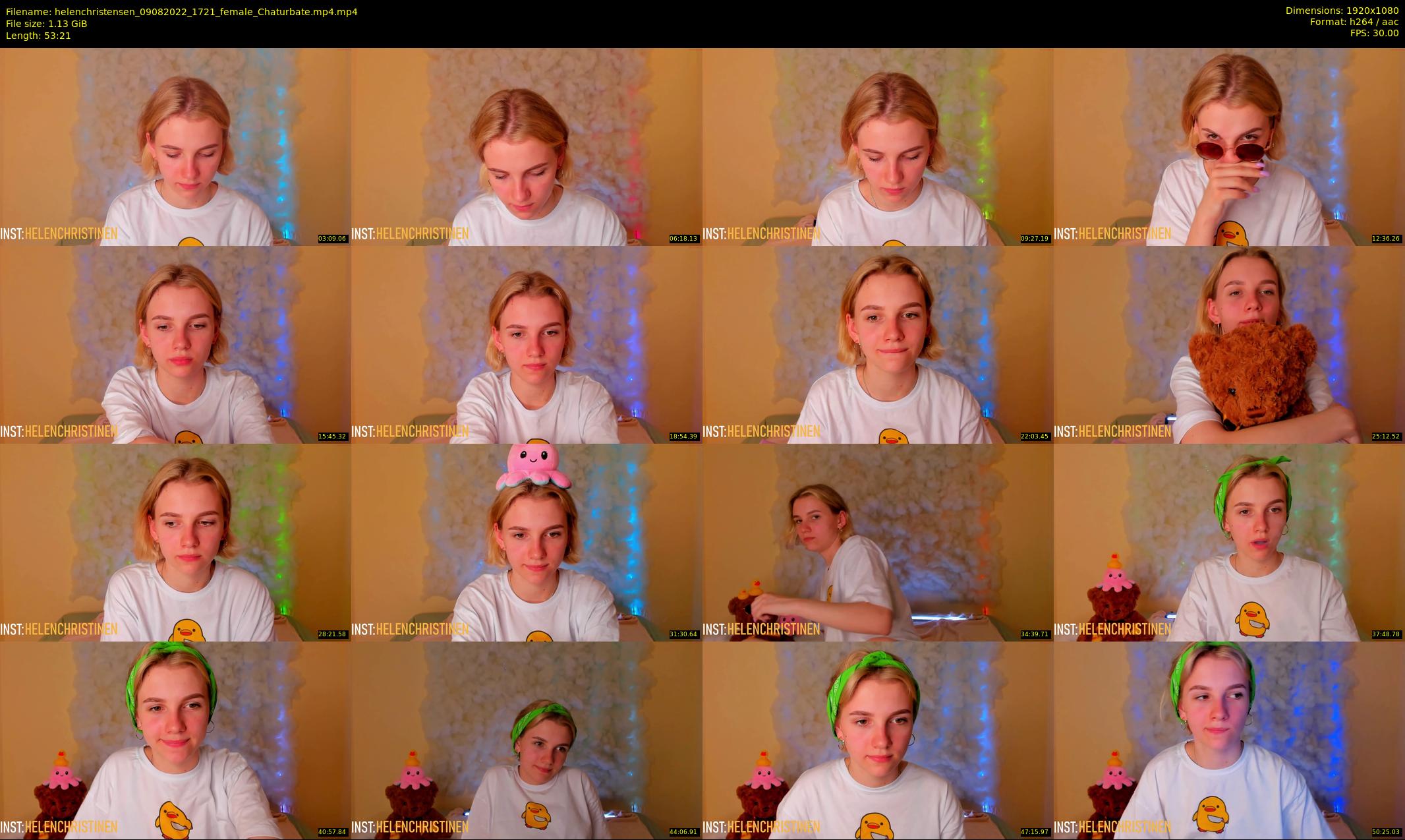 helenchristensen — 54 minute Chaturbate female cam show recording, 1080p, Aug 9, 2022