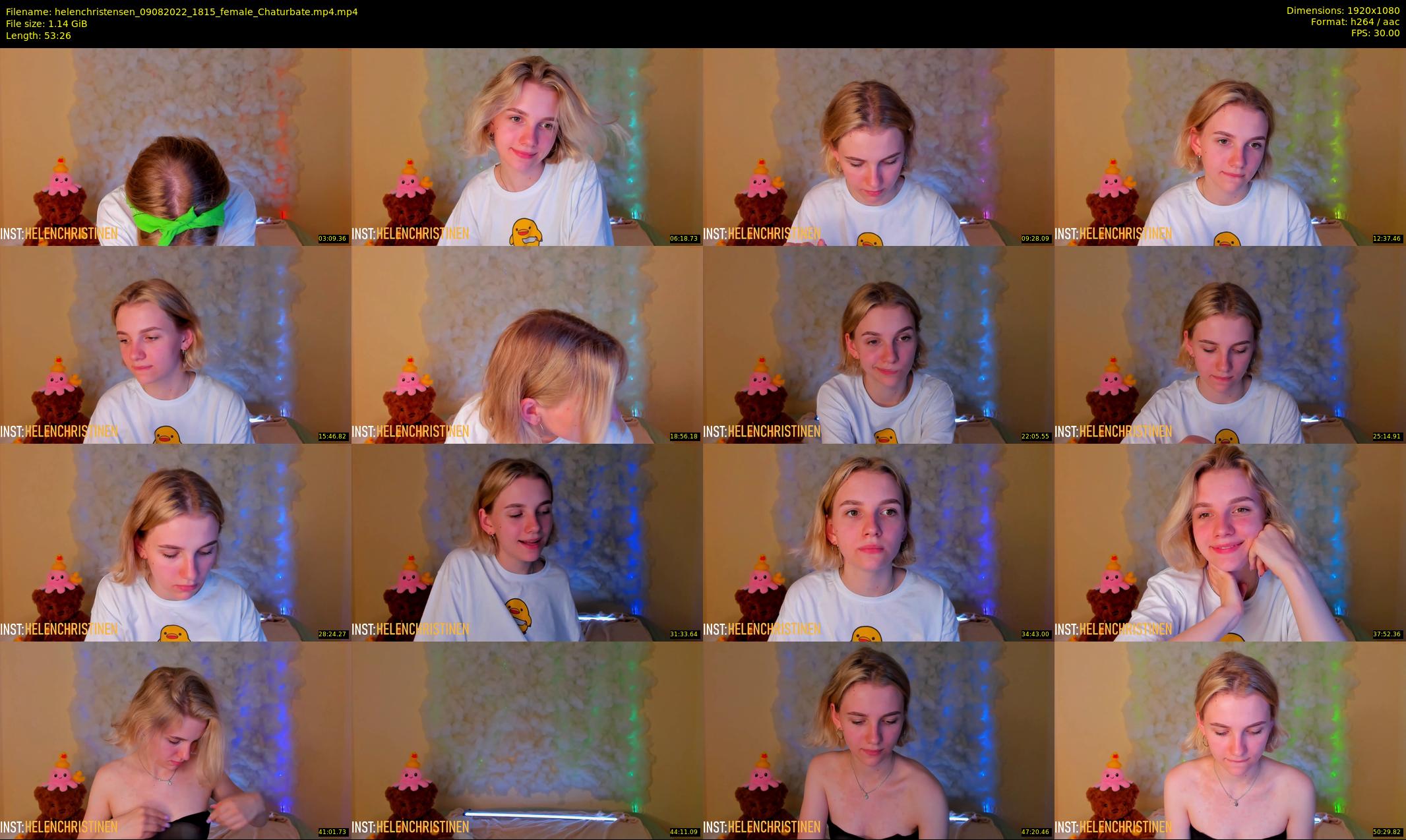helenchristensen — 54 minute Chaturbate female cam show recording, 1080p, Aug 9, 2022