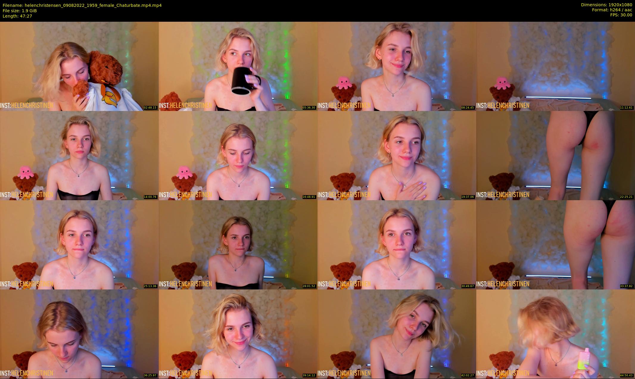 helenchristensen — 48 minute Chaturbate female cam show recording, 1080p, Aug 9, 2022