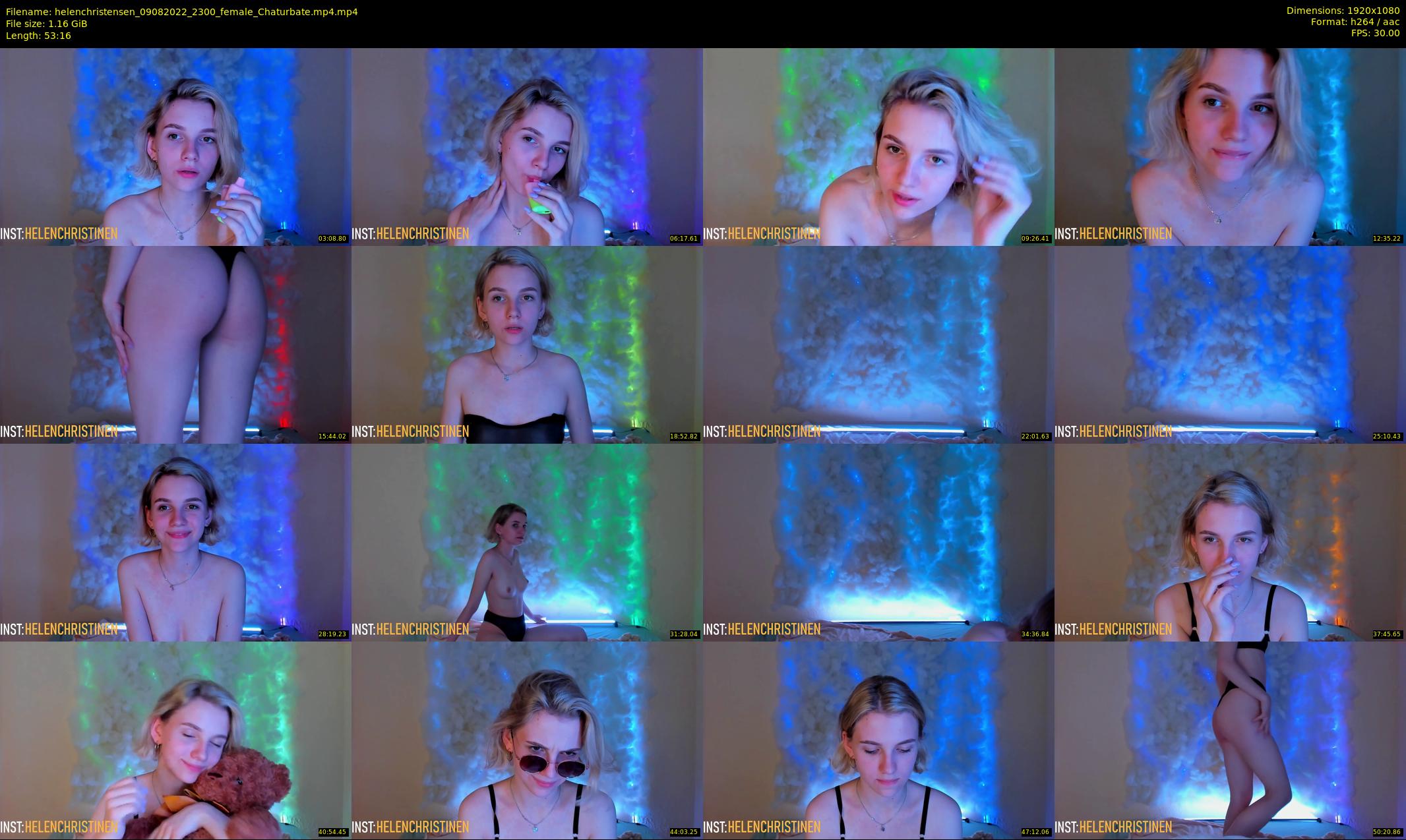 helenchristensen — 54 minute Chaturbate female cam show recording, 1080p, Aug 9, 2022