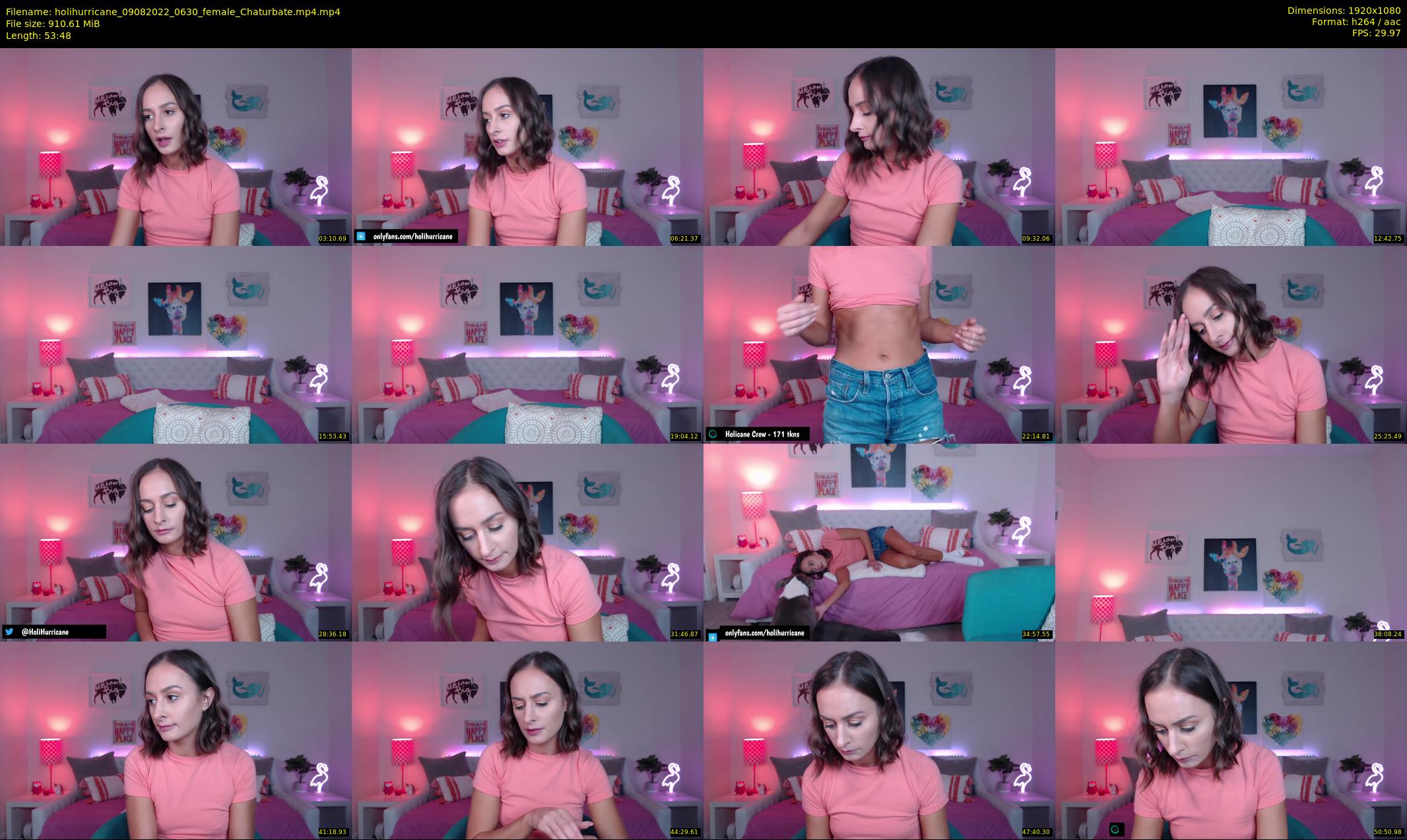 holihurricane — 54 minute Chaturbate female cam show recording, 1080p, Aug 9, 2022